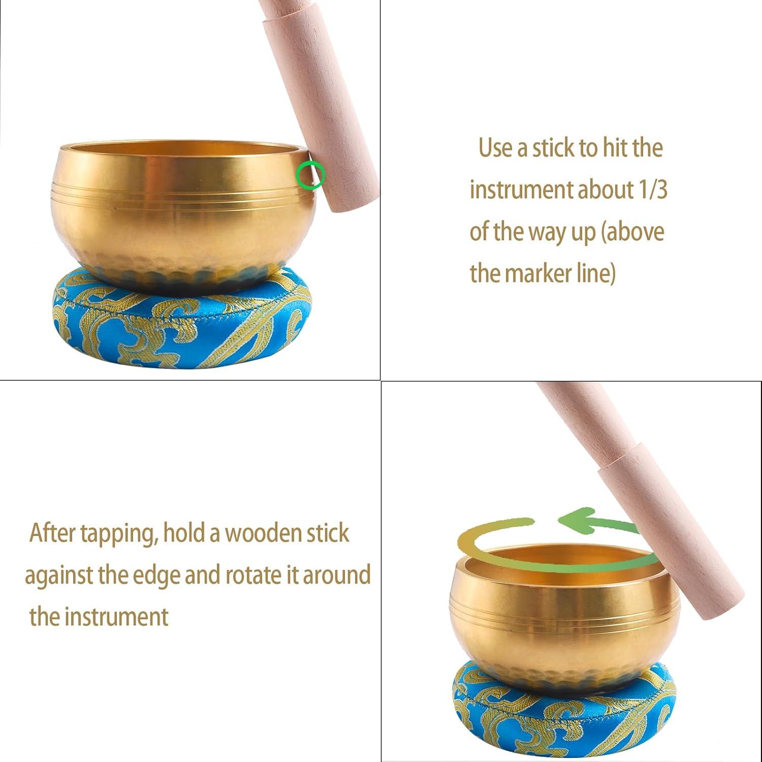 Juego de Cuencos Cantores Tibetanos Rrayia - Meditación y Yoga