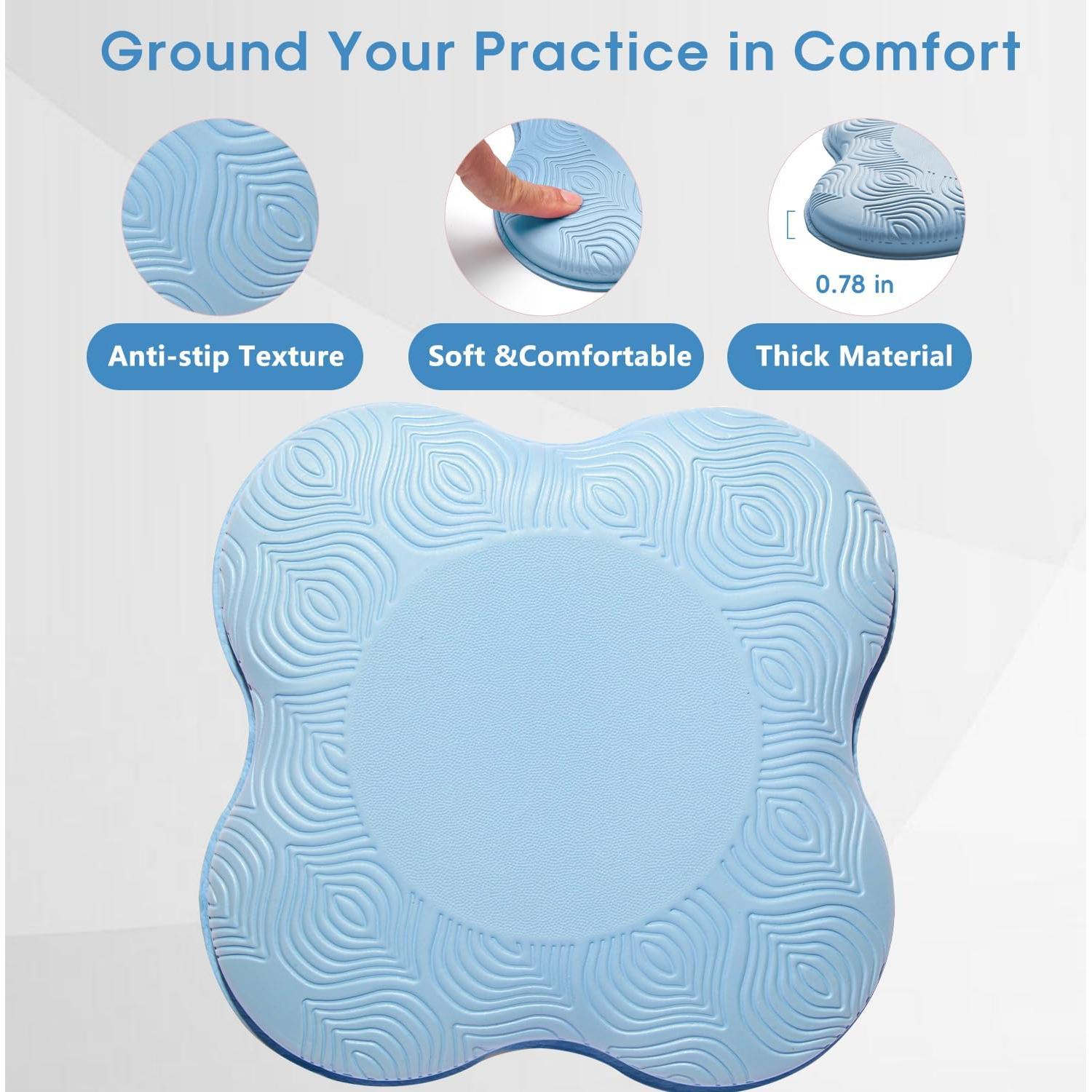 Juego de 2 Almohadillas de Rodillas Yoga MBHKRRS Antideslizantes