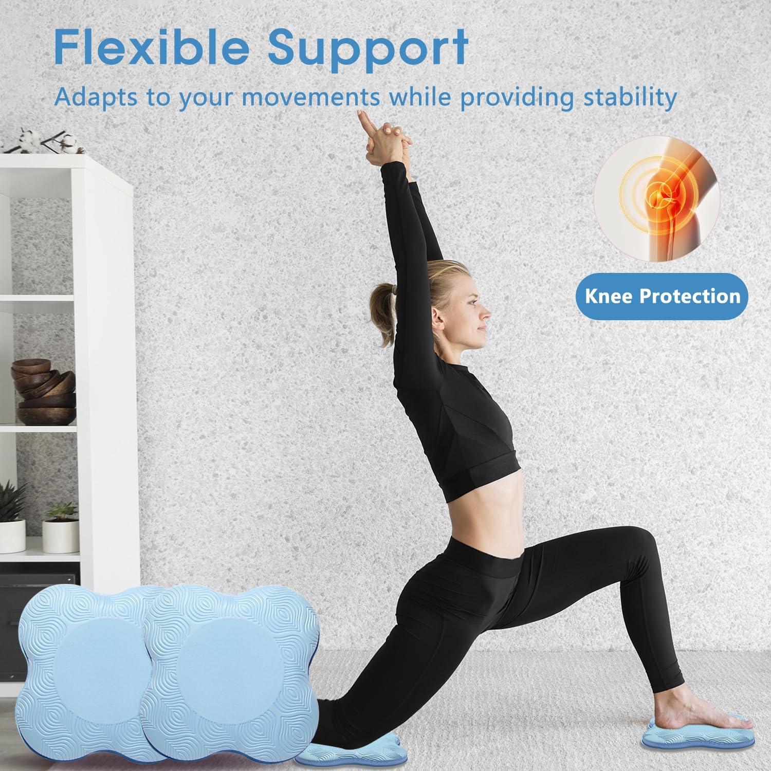 Juego de 2 Almohadillas de Rodillas Yoga MBHKRRS Antideslizantes