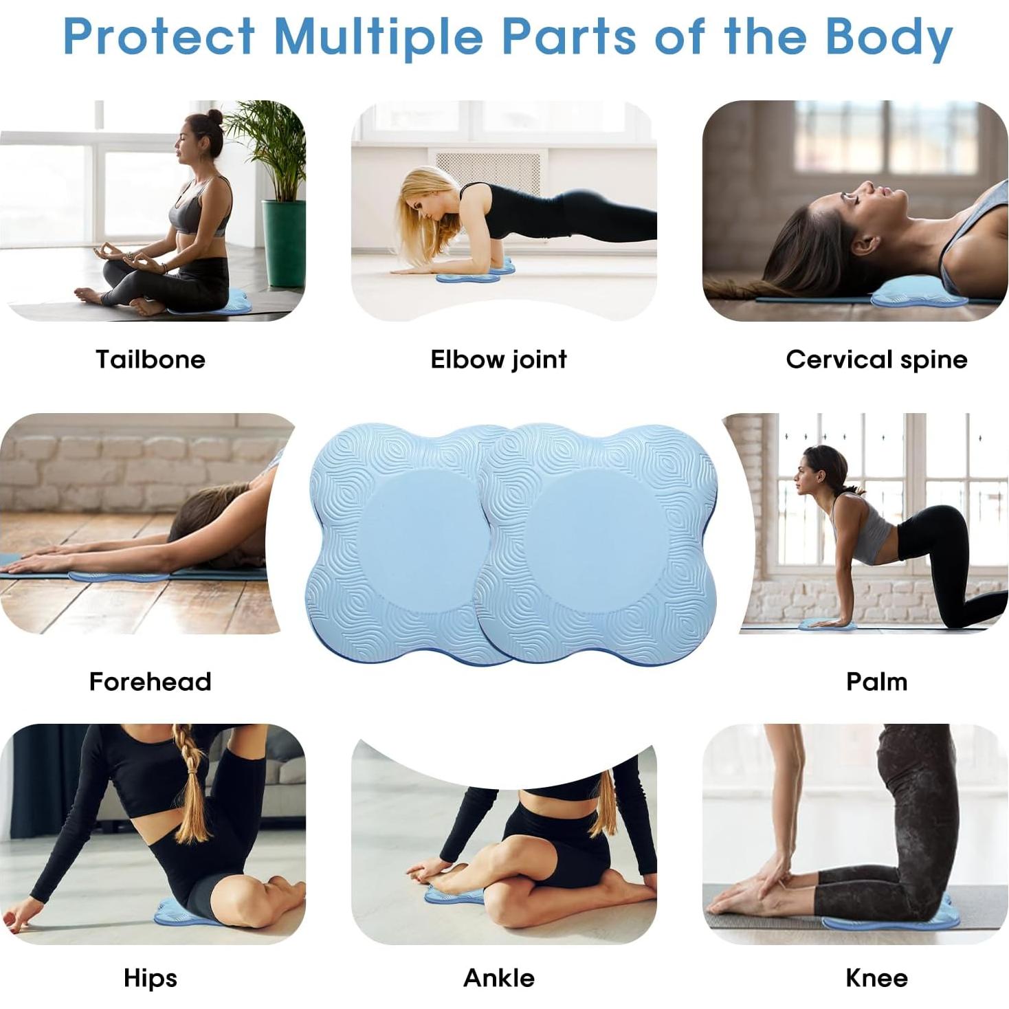 Juego de 2 Almohadillas de Rodillas Yoga MBHKRRS Antideslizantes