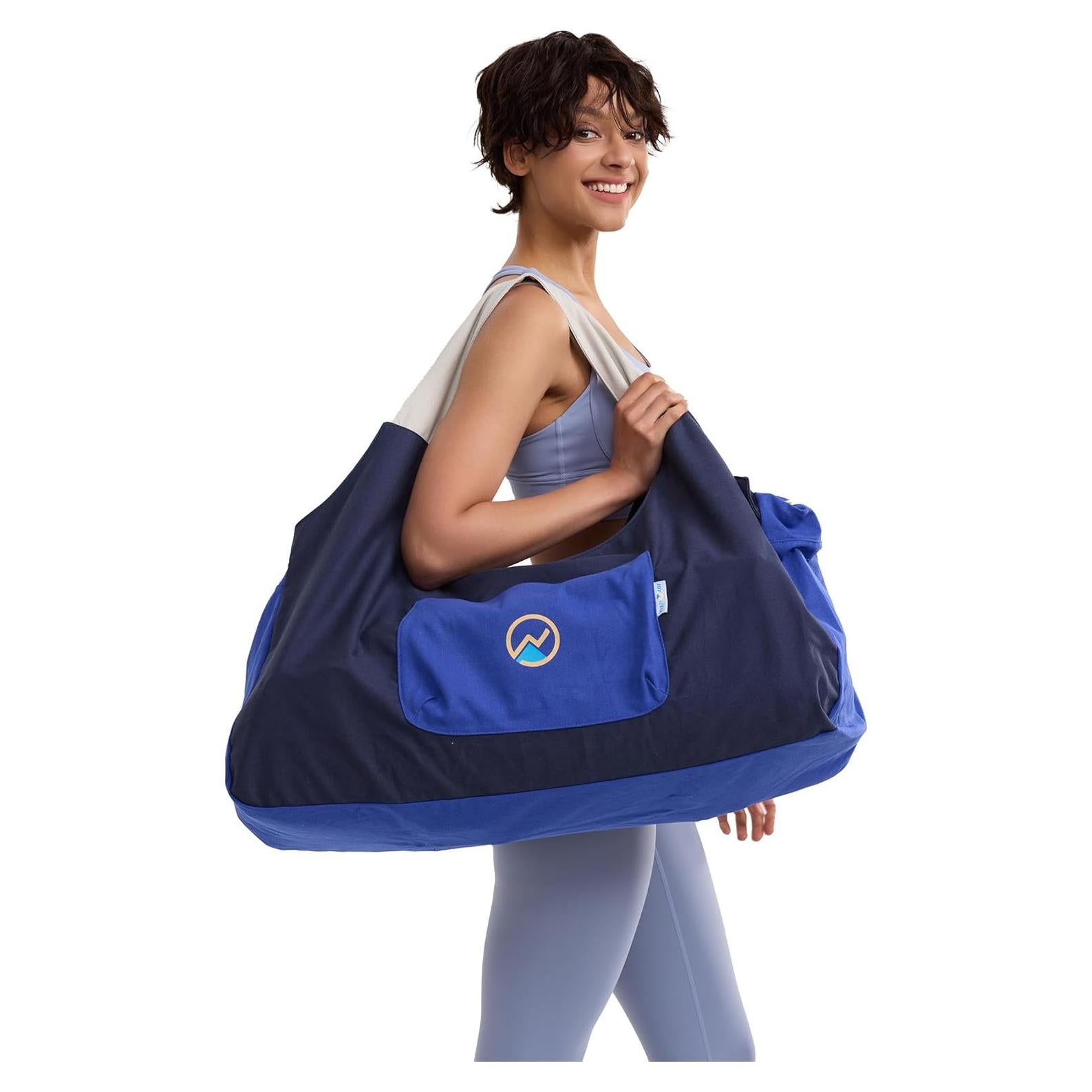 Bolsa de Yoga Extra Grande JoYnWell Azul con 4 Bolsillos