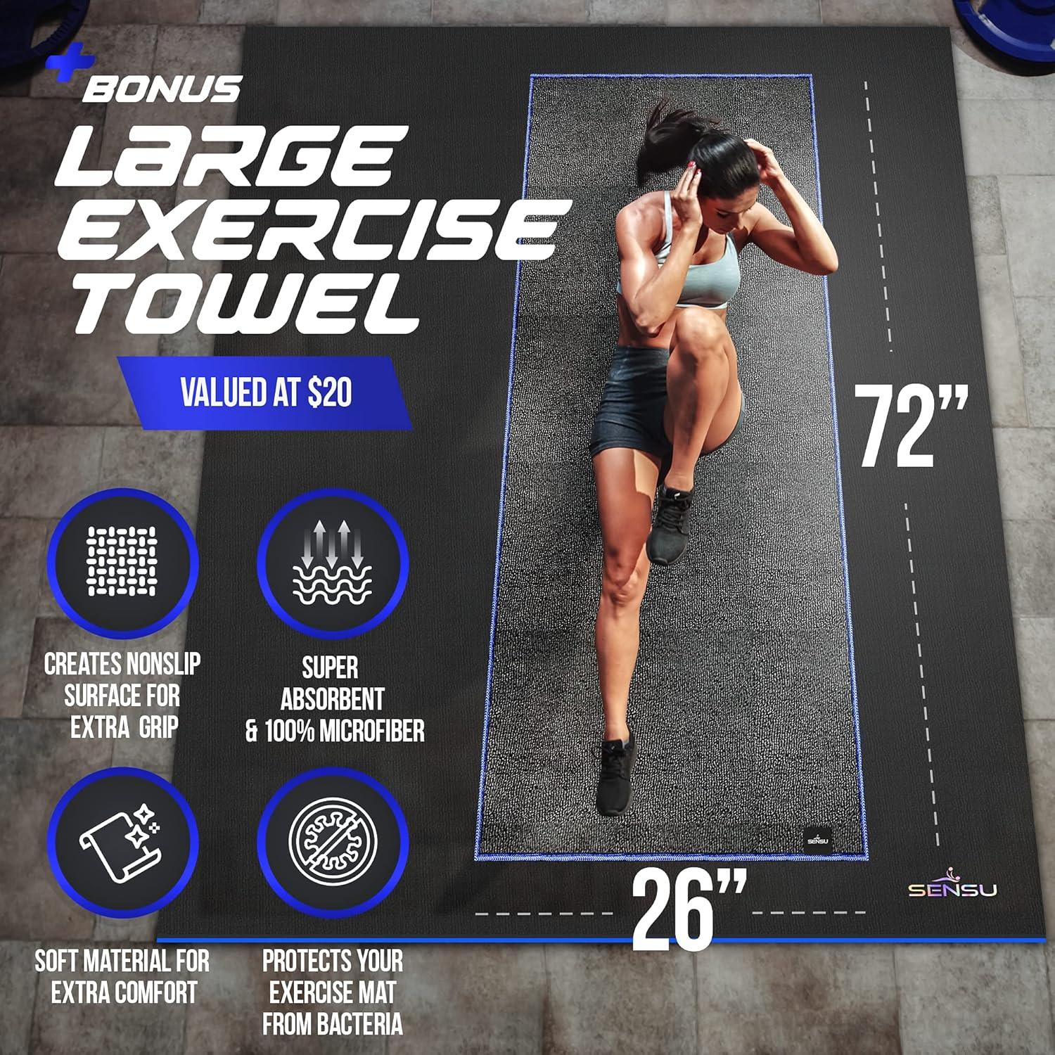 Alfombrilla de Ejercicio Sensu 2.13m x 1.52m x 8.5mm Antideslizante