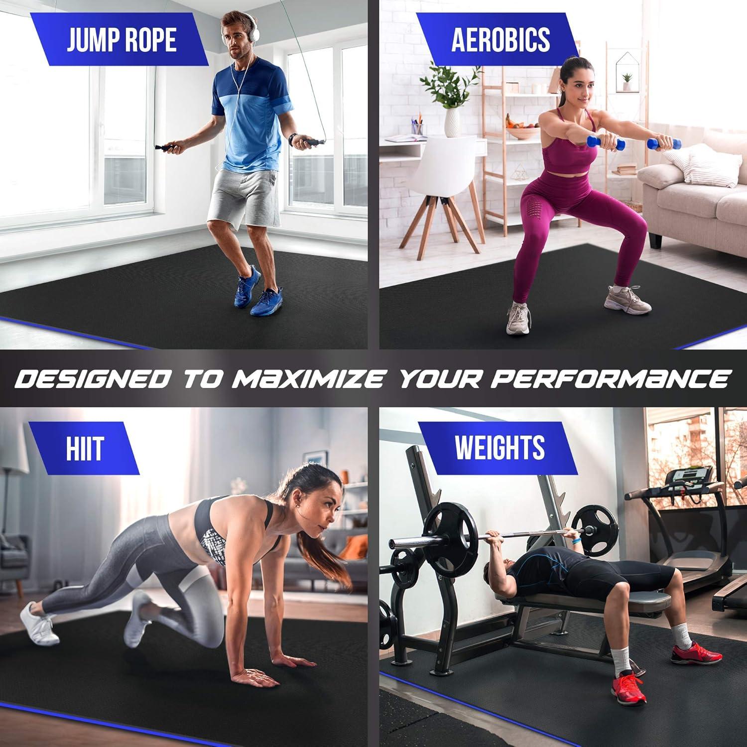 Alfombrilla de Ejercicio Sensu 2.13m x 1.52m x 8.5mm Antideslizante