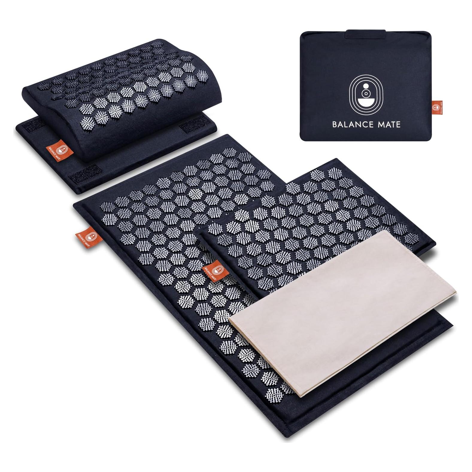 Alfombrilla de Acupresión Balance Mate con Almohada - Negro
