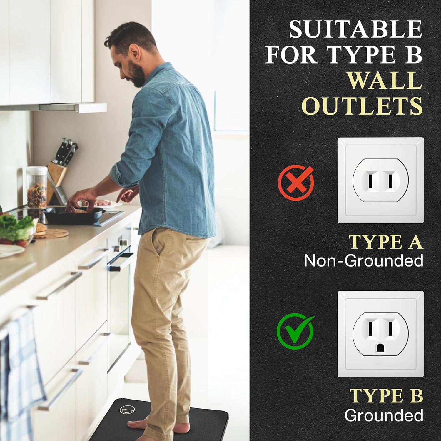 Earth and Moon Grounding Mat for Bed 24x35in - Full Body Grounding Pad and Mattress Cover for Pain, Inflammation and Restful Sleep, Includes 15 Feet Cord and Outlet Tester for Safe Use