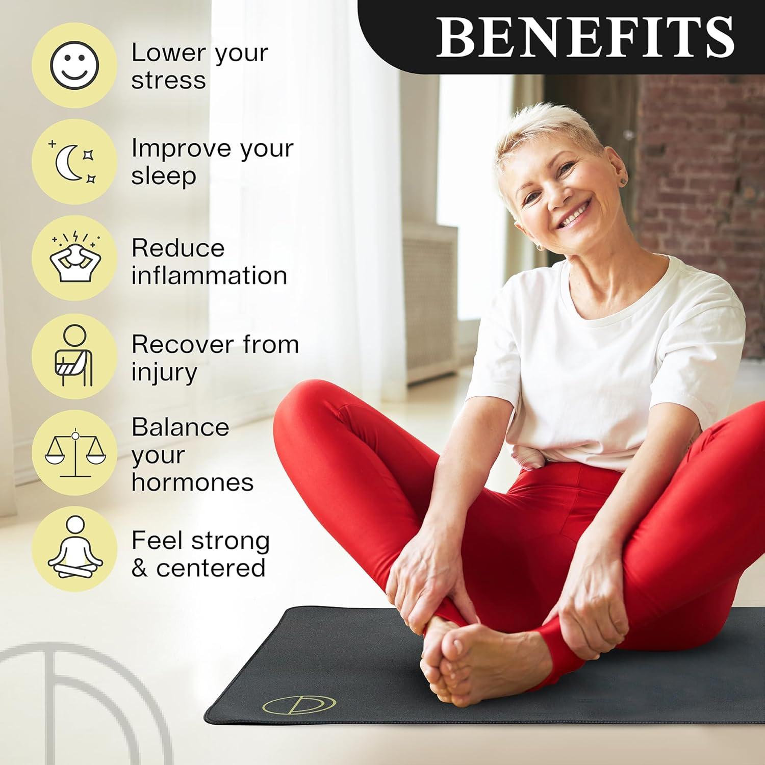 Earth and Moon Grounding Mat for Bed 24x35in - Full Body Grounding Pad and Mattress Cover for Pain, Inflammation and Restful Sleep, Includes 15 Feet Cord and Outlet Tester for Safe Use