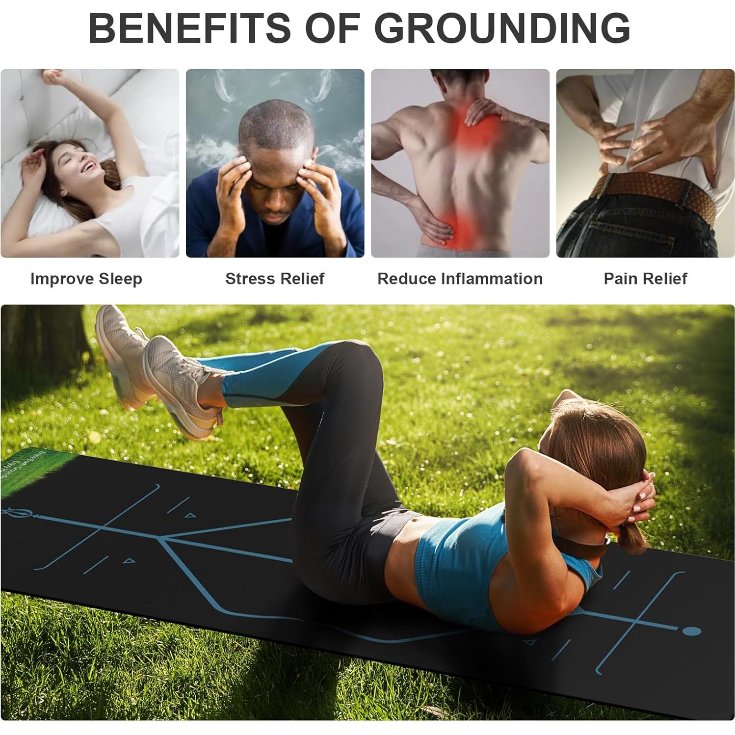 Alfombrilla de Yoga LekDrok Conexión a Tierra 182.88x60.96 cm