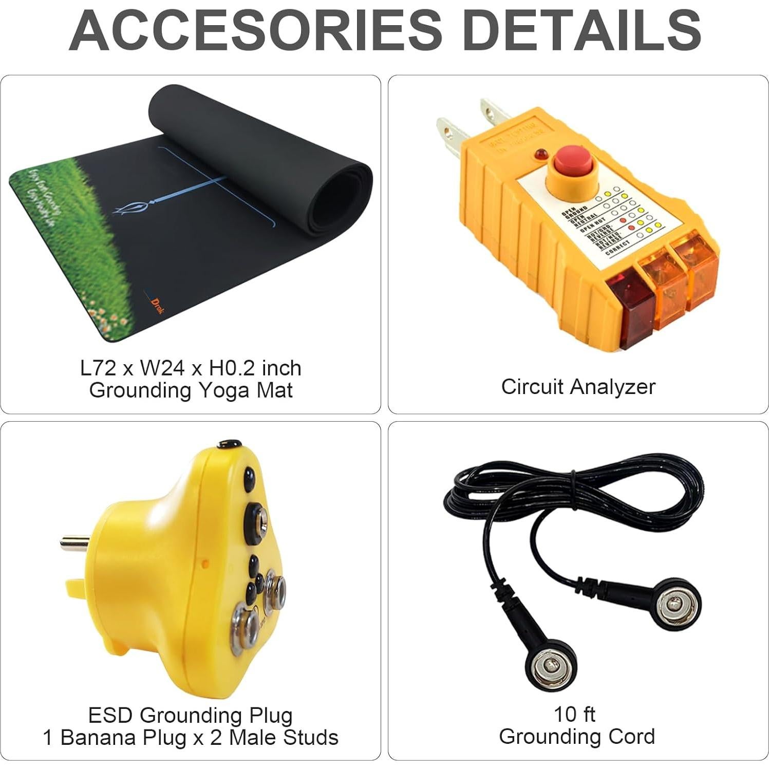 Alfombrilla de Yoga LekDrok Conexión a Tierra 182.88x60.96 cm