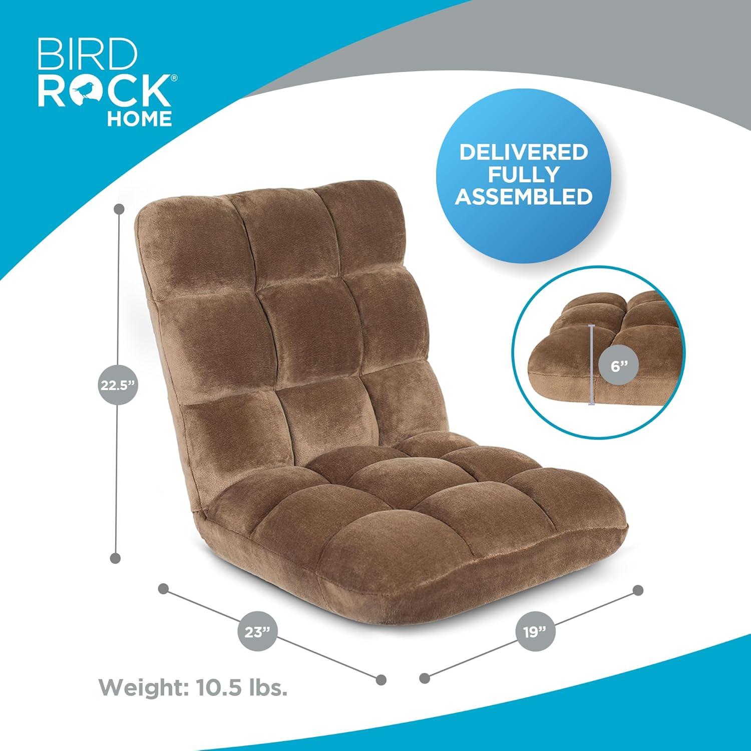 Silla de Suelo Ajustable BirdRock Home - Espuma Viscoelástica - Marrón