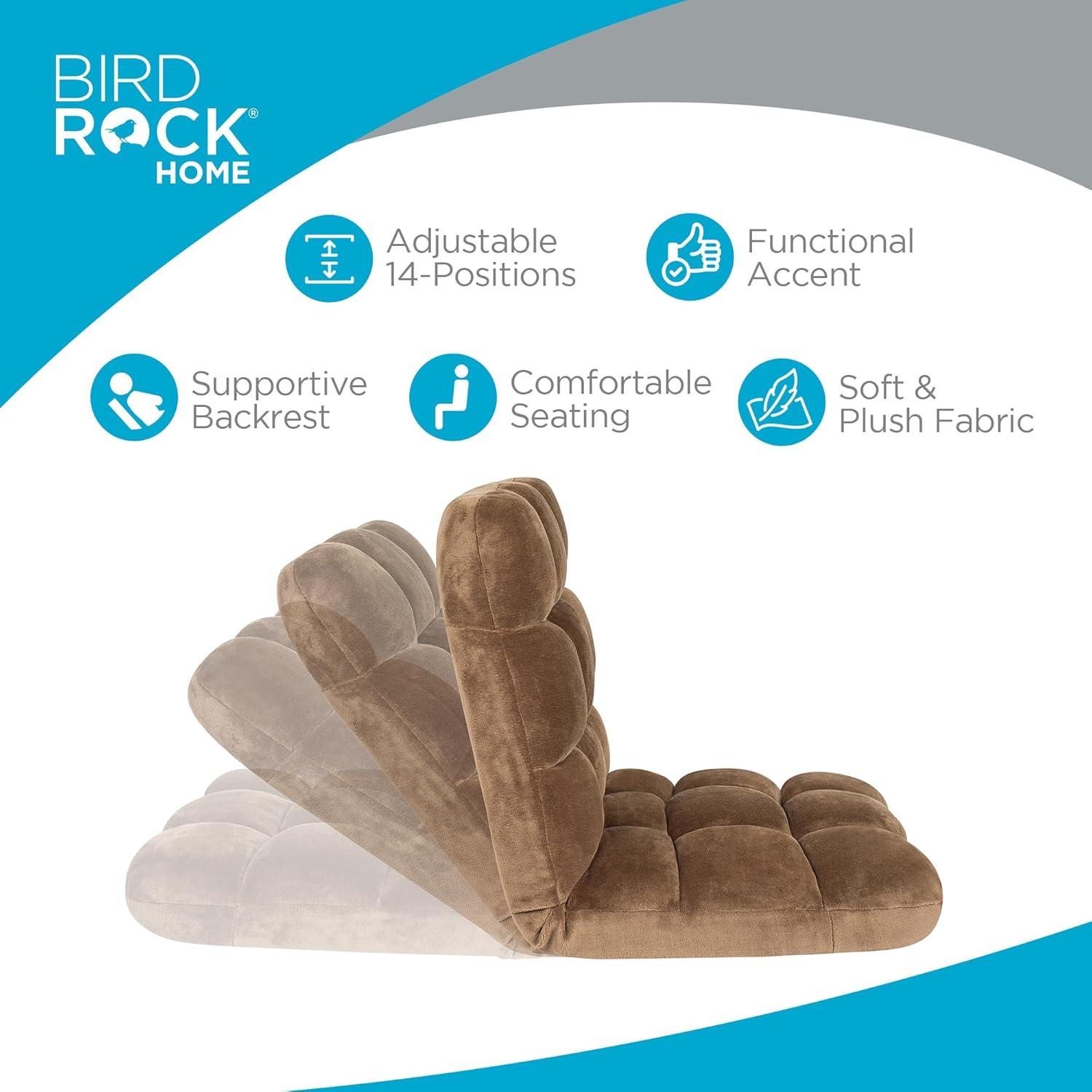 Silla de Suelo Ajustable BirdRock Home - Espuma Viscoelástica - Marrón