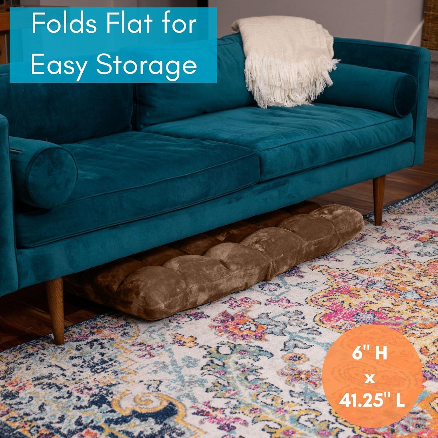 Silla de Suelo Ajustable BirdRock Home - Espuma Viscoelástica - Marrón