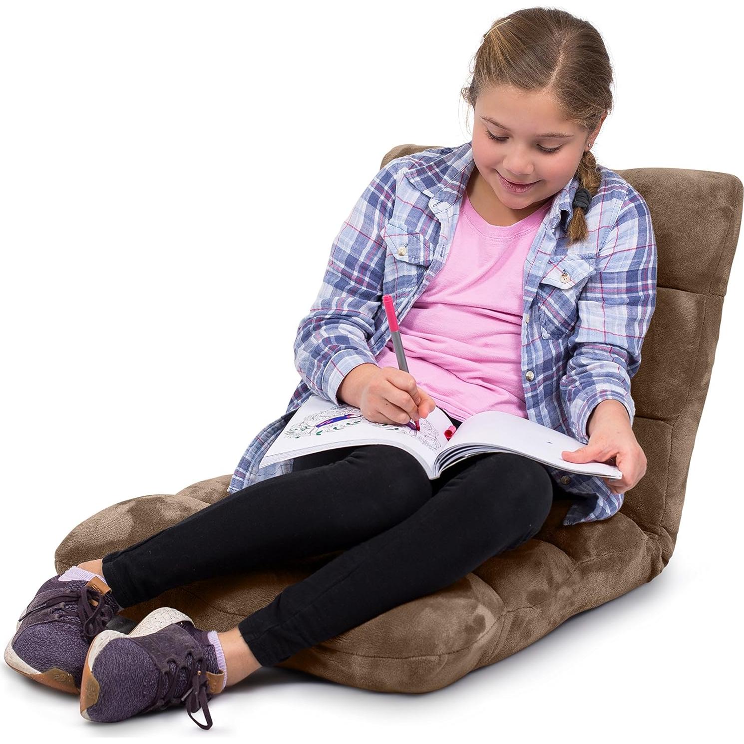 Silla de Suelo Ajustable BirdRock Home - Espuma Viscoelástica - Marrón