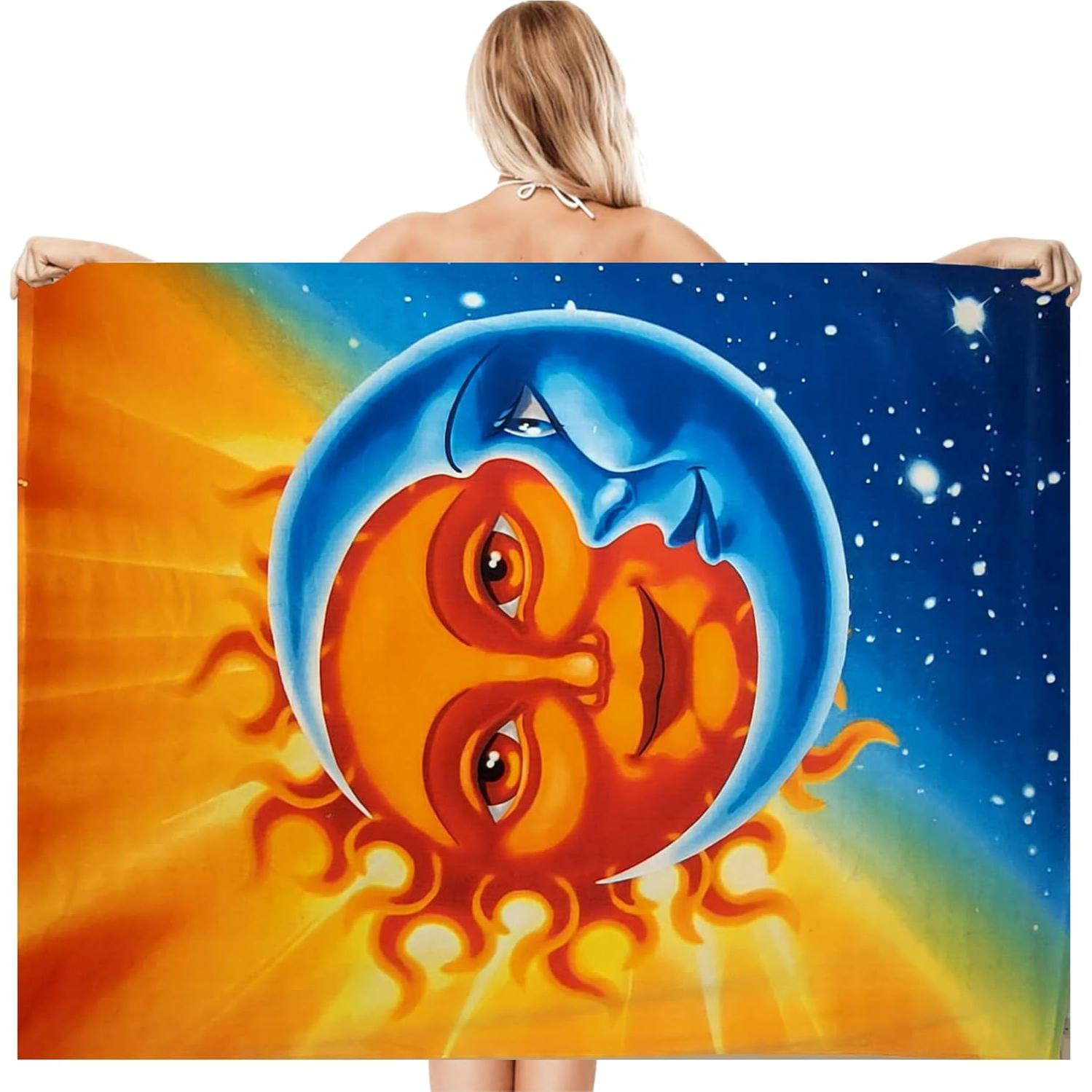 Manta de Playa Island Gear Sol y Luna 137x173cm 100% Algodón