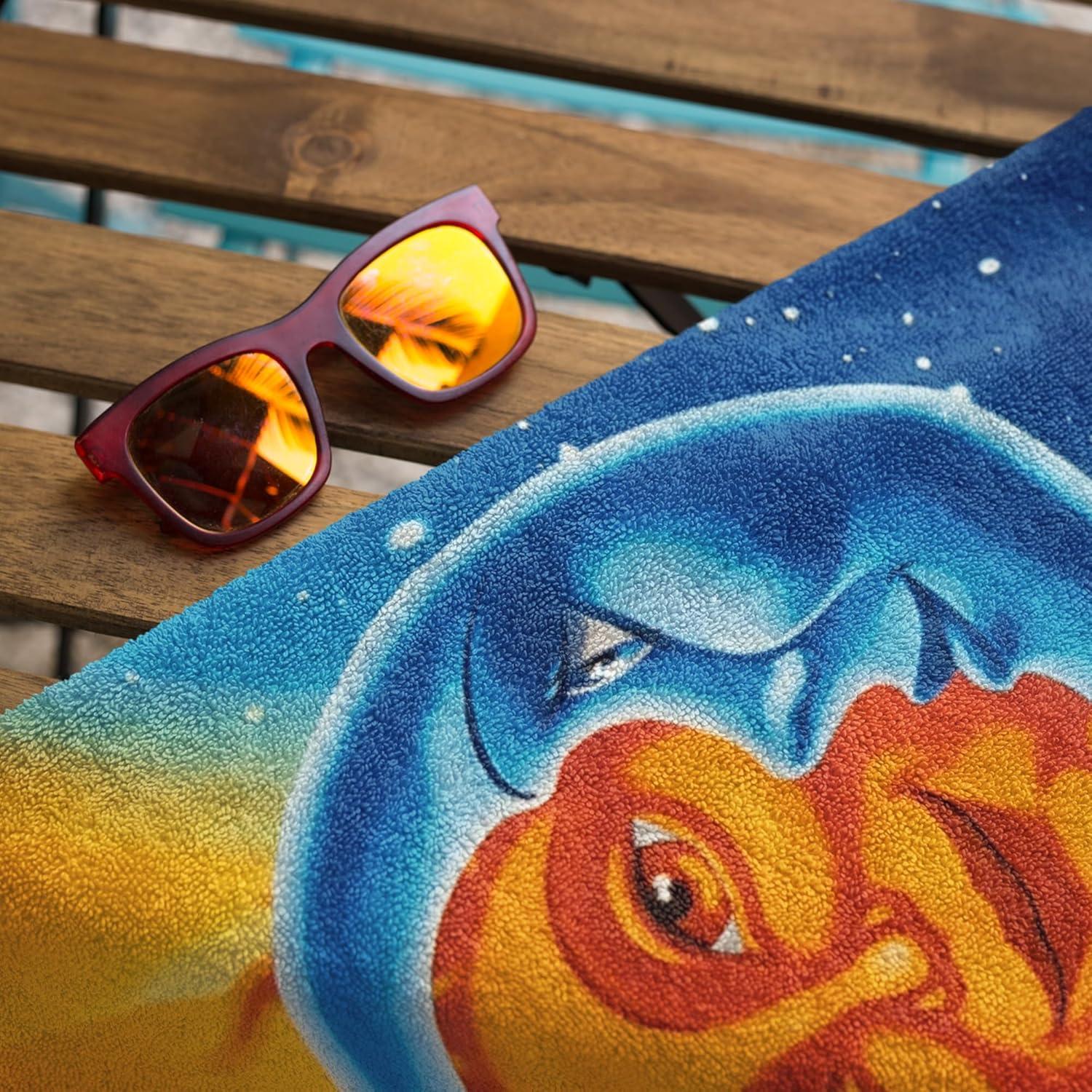 Manta de Playa Island Gear Sol y Luna 137x173cm 100% Algodón