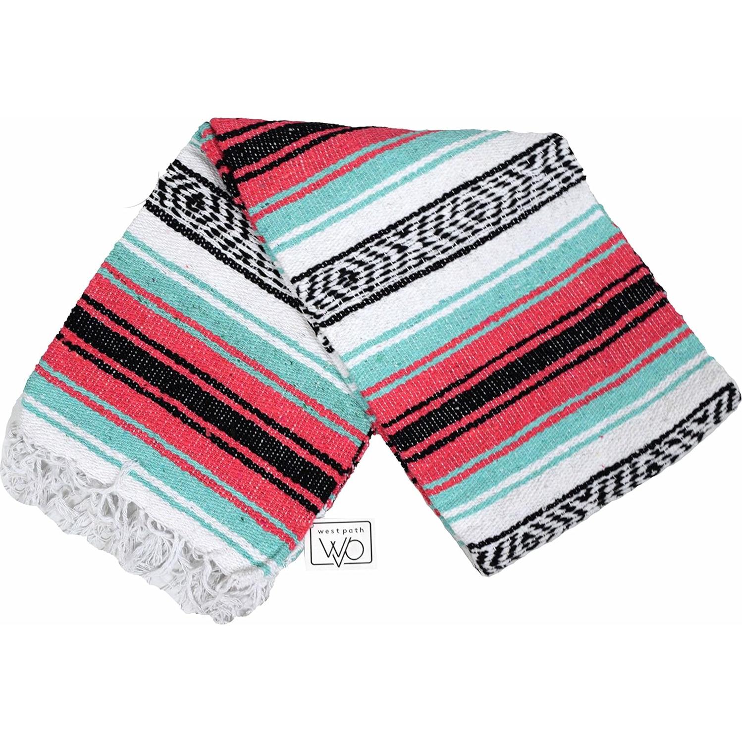 Manta Falsa Mexicana Open Road Goods 185x122 cm Coral/Menta