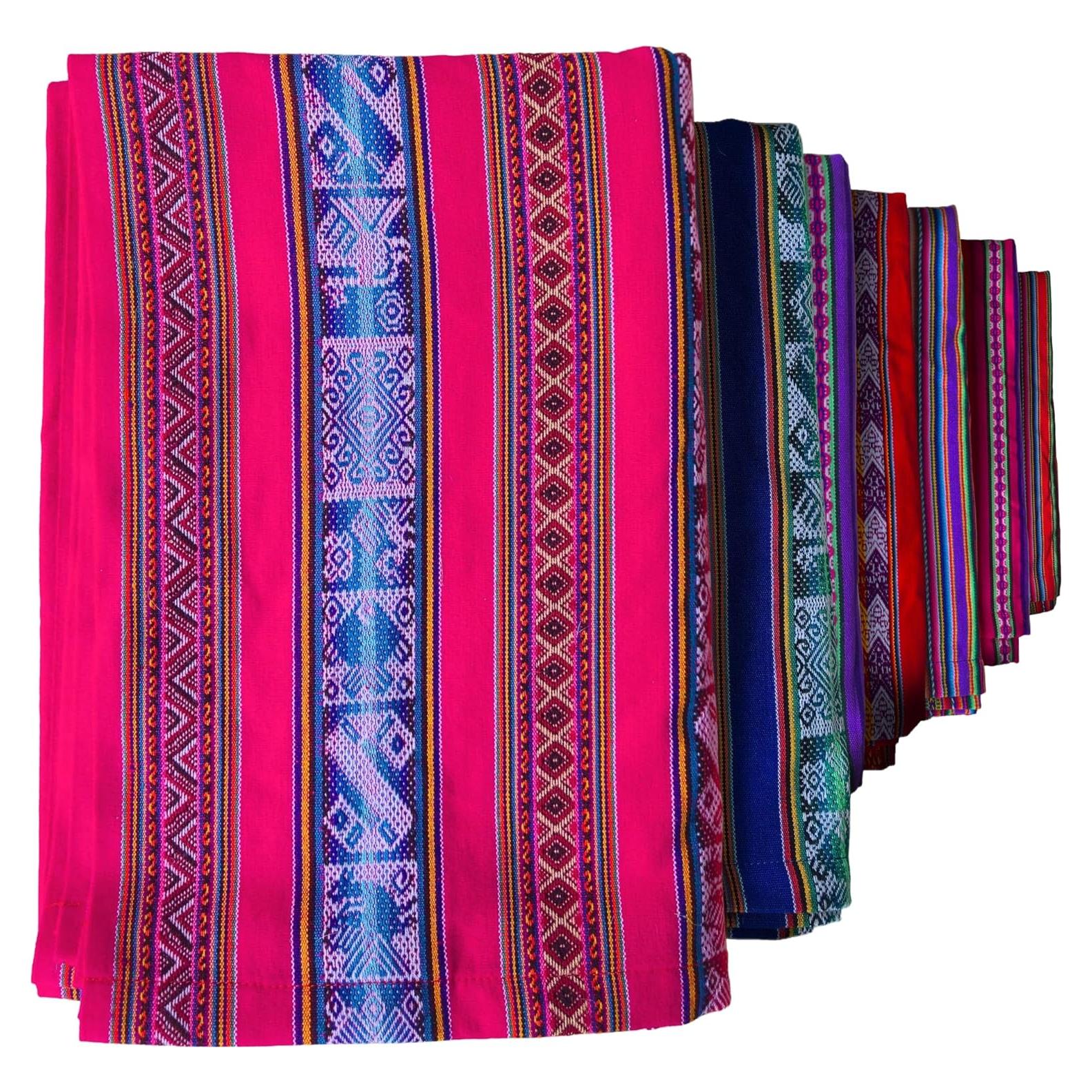 Manta Andina Genérica 178x119 cm Fucsia para Yoga y Camping