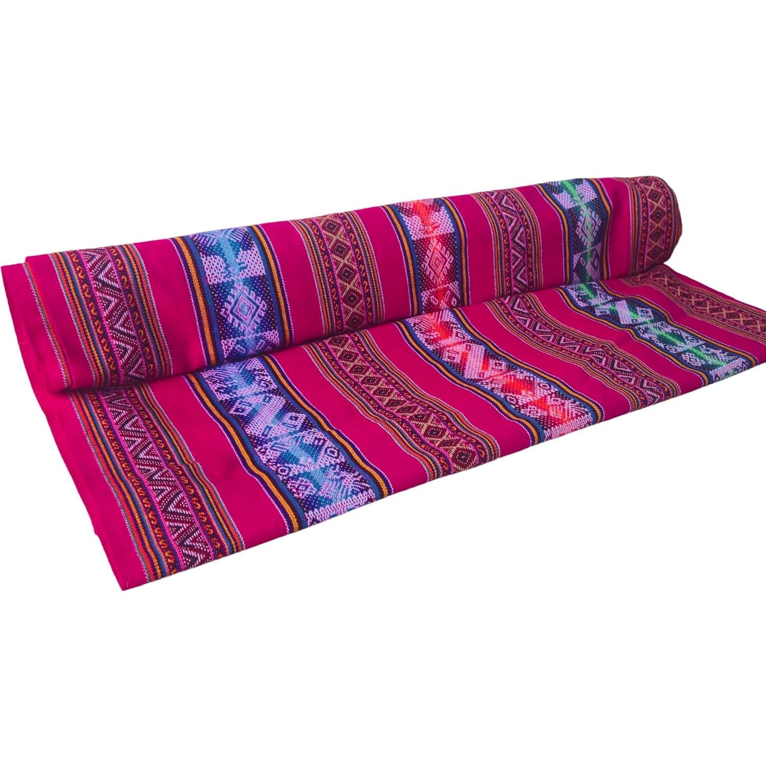 Manta Andina Genérica 178x119 cm Fucsia para Yoga y Camping