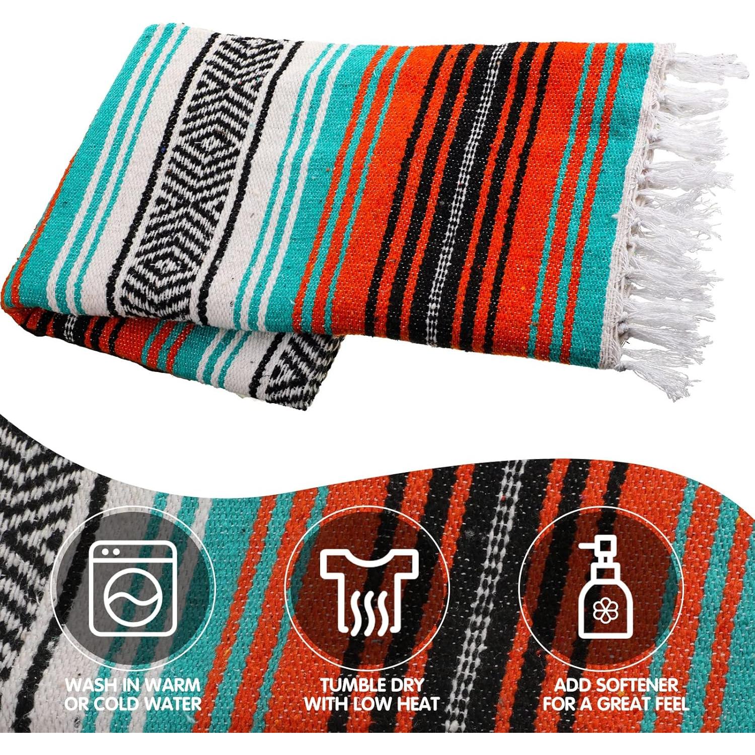 10 Mantas de Playa Mexicanas Haull 130x180 cm Coloridas