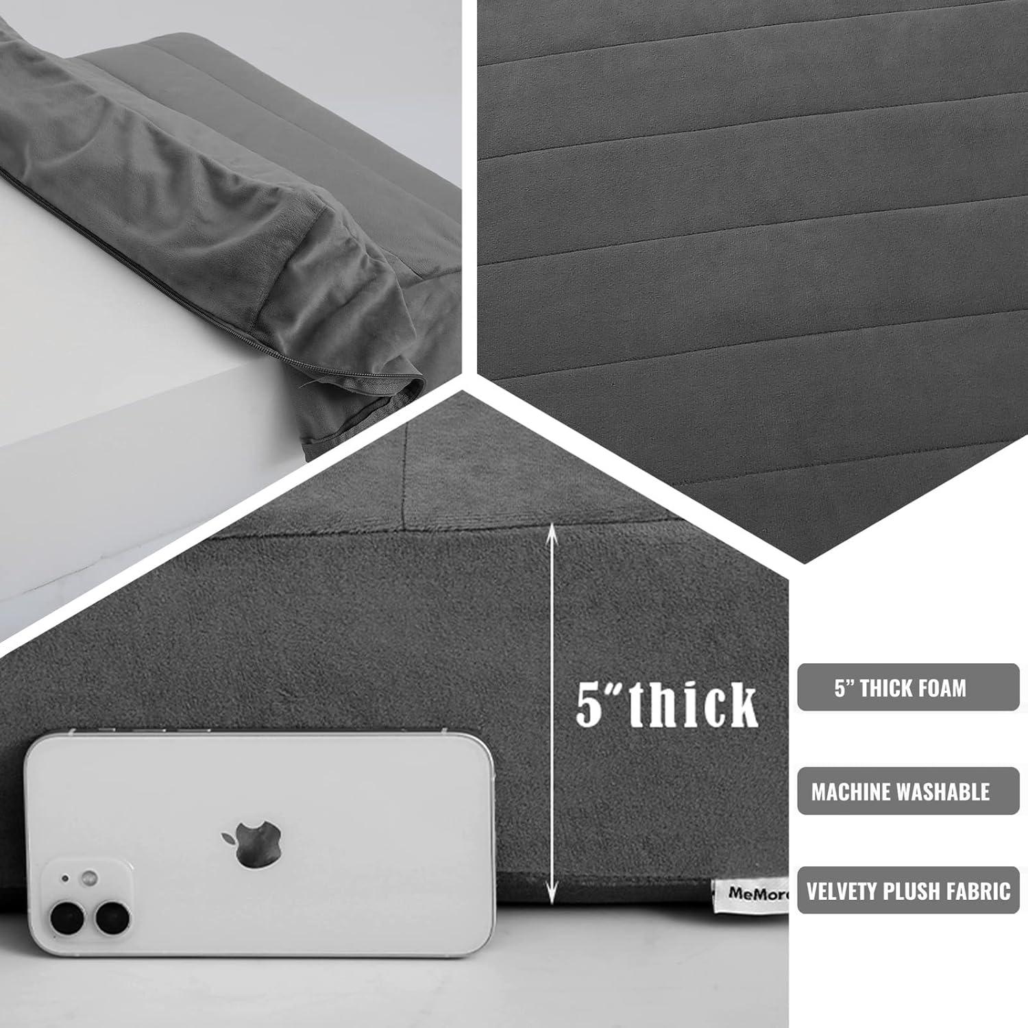 Cojín de Suelo Cuadrado MeMoreCool 55.88 cm Gris Lavable