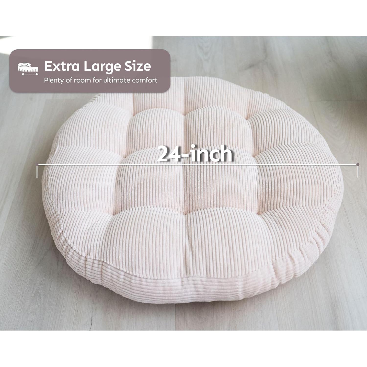 Cojín de Meditación Redondo SnugCollection 61 cm Beige