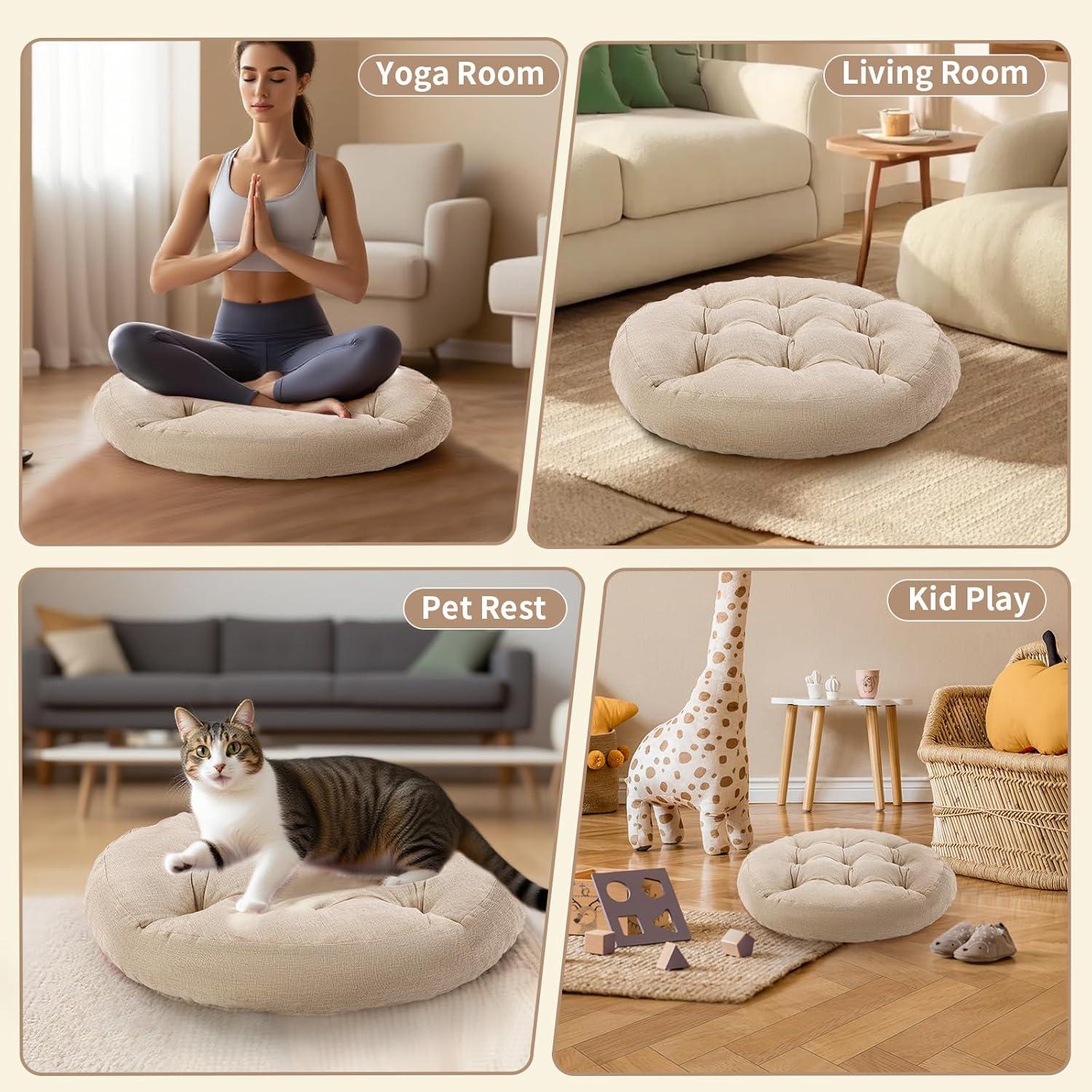 Almohada de Suelo LYLNBYWK Beige 55.88x55.88x10.16 cm