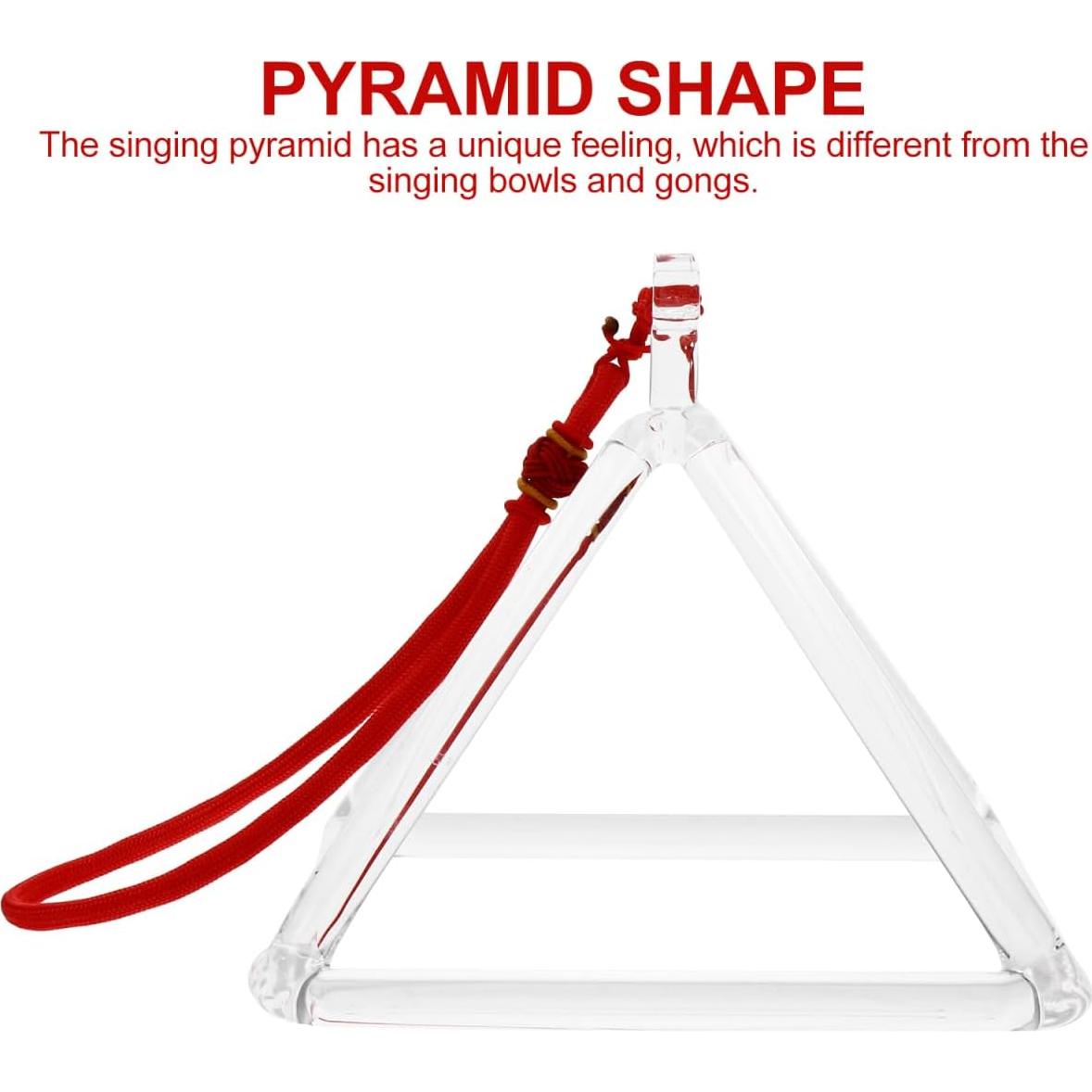 Pirámide Cantante de Cristal 12.7 cm - Soporte Musical Curativo