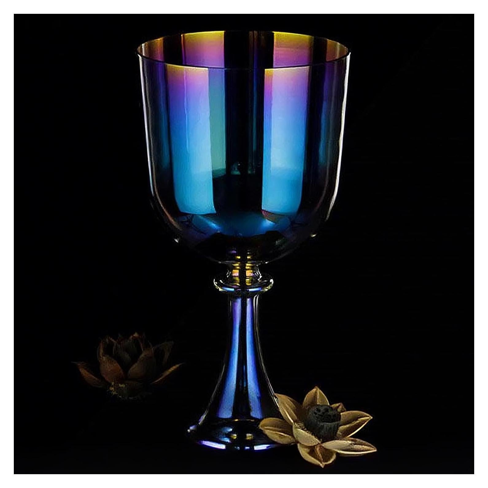 Cuenco de Canto de Cuarzo 440Hz YueChun con Martillo y Mochila