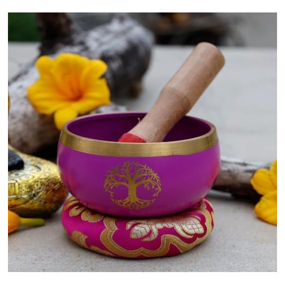 Cuenco Cantante Tibetano Rosa Lungta Imports 10.8 cm