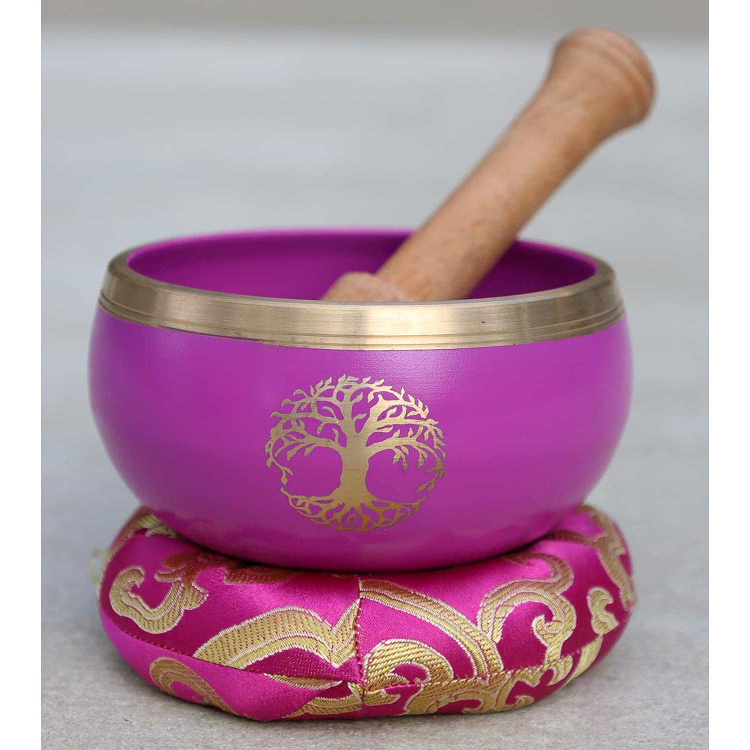 Cuenco Cantante Tibetano Rosa Lungta Imports 10.8 cm