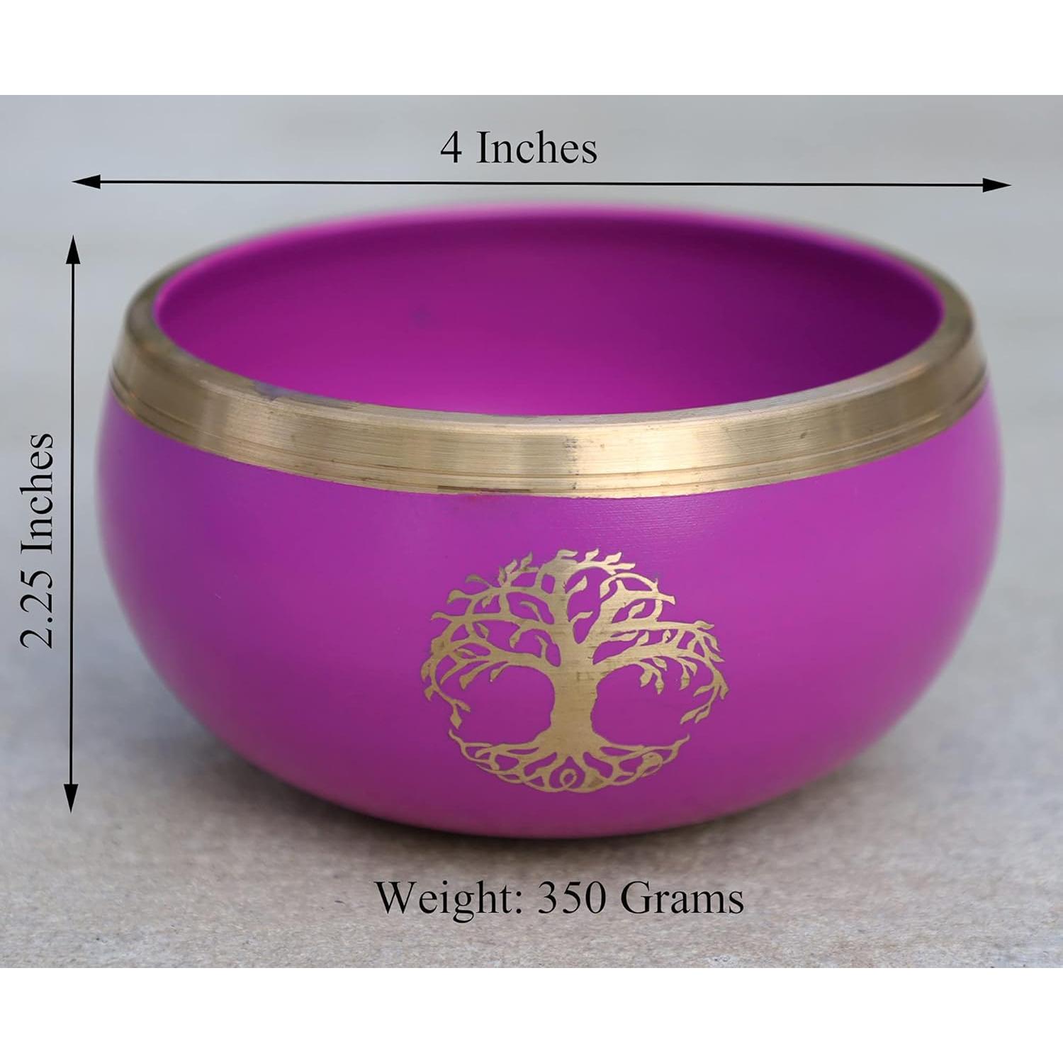 Cuenco Cantante Tibetano Rosa Lungta Imports 10.8 cm