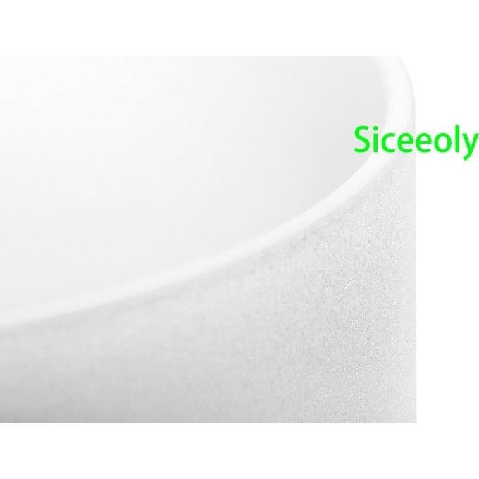 Tazón de Canto de Cristal Siceeoly 20.32 cm Nota F Meditación