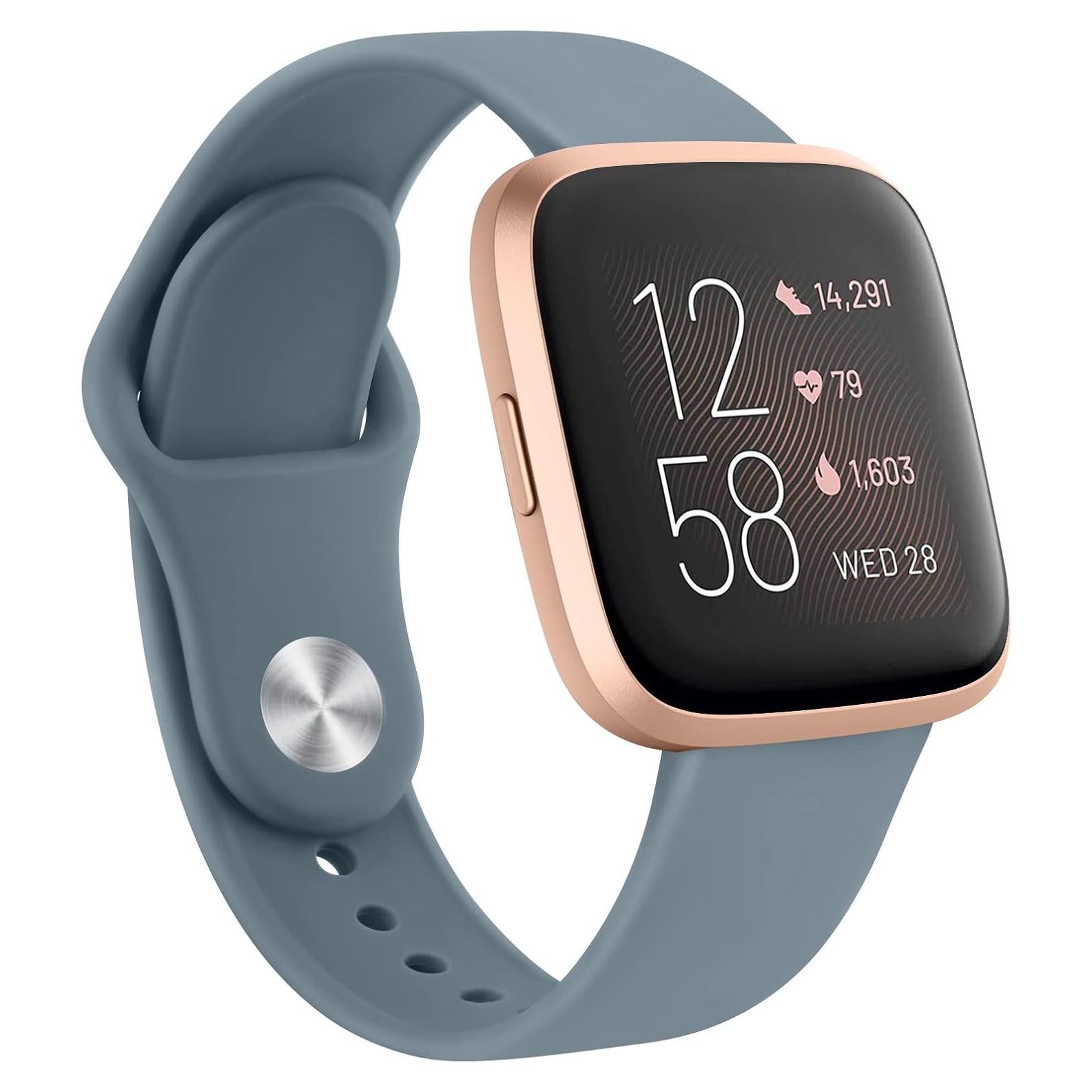 Bandas de Silicona AK para Fitbit Versa 2 - Gris Azul