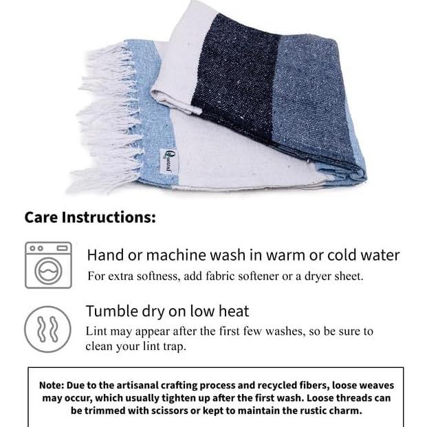 Manta Mexicana Quetzal Tulum 188x127cm Ligera para Yoga