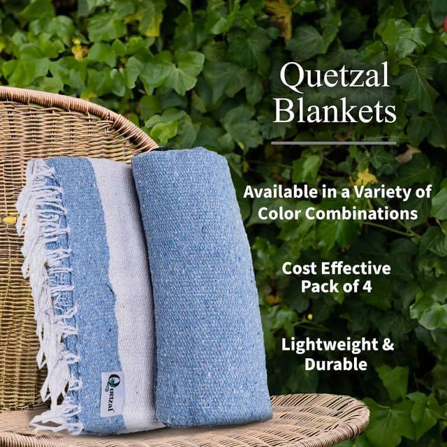 Manta Mexicana Quetzal Tulum 188x127cm Ligera para Yoga