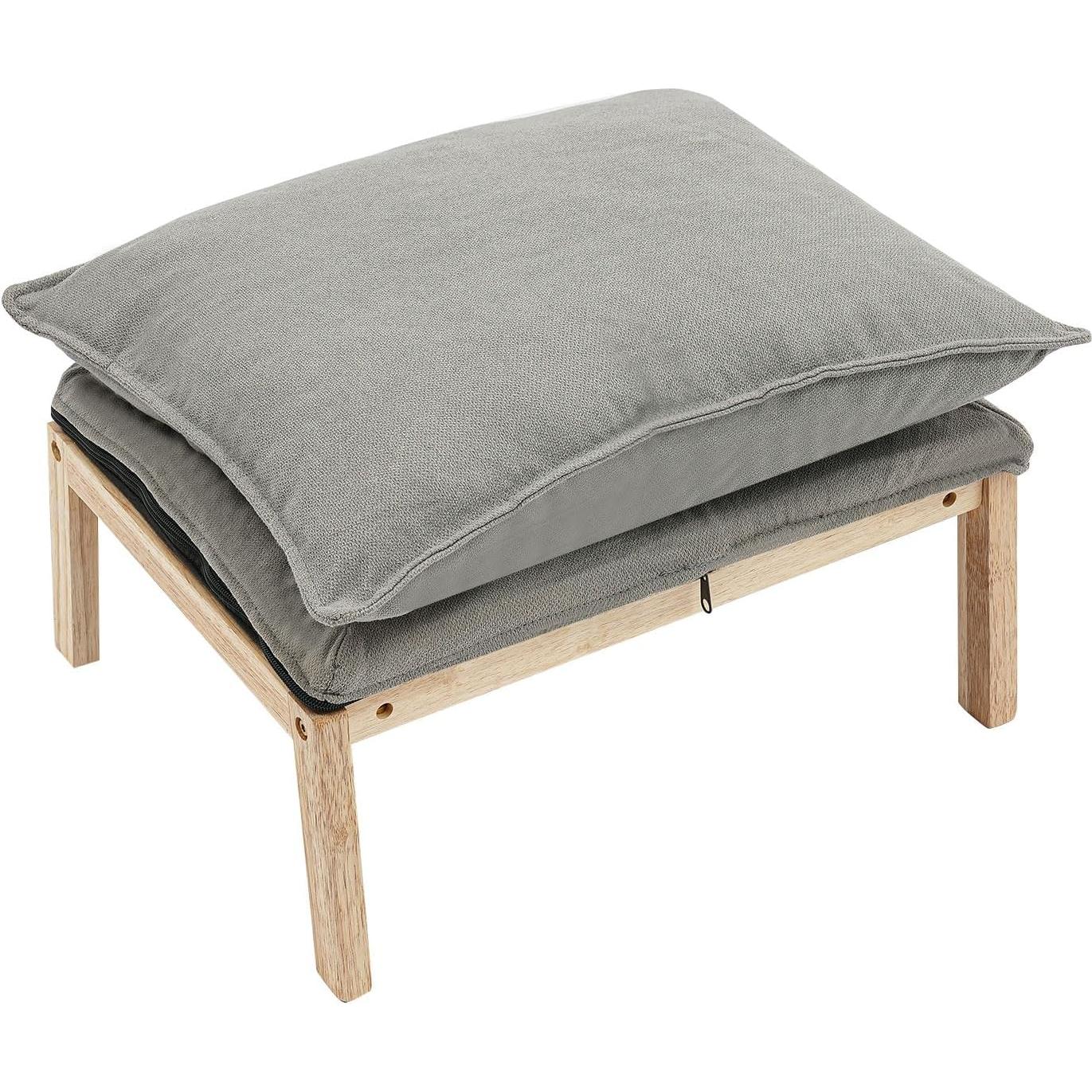 Silla Lounge LuYuLTONG Gris con Otomana y 5 Ángulos Ajustables