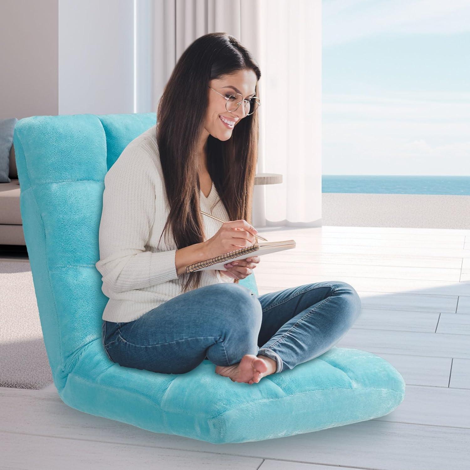 Silla de Suelo Plegable ACIPENSER Charles 14 Posiciones Azul