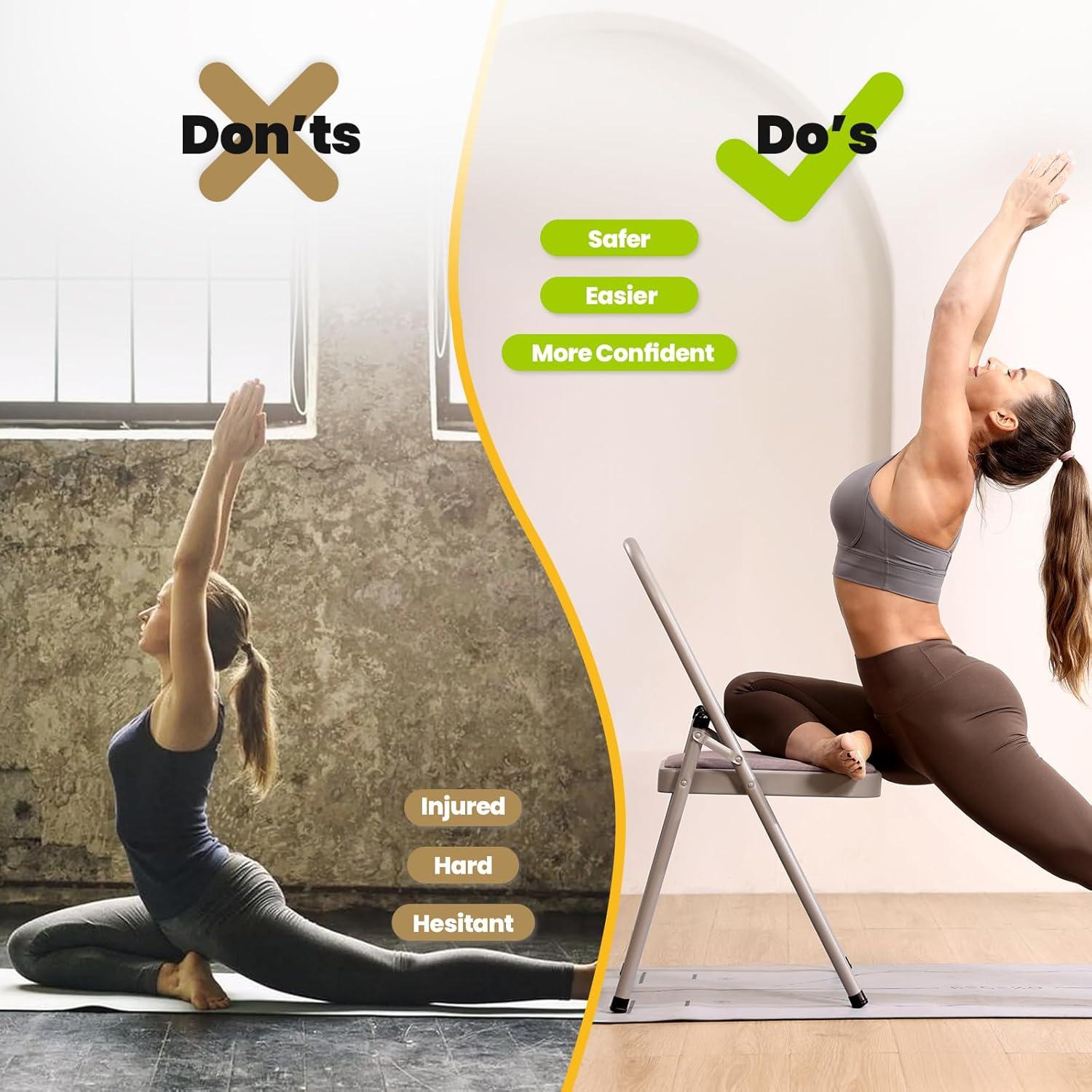 Silla de Yoga Plegable BODYWAKER con Soporte Lumbar