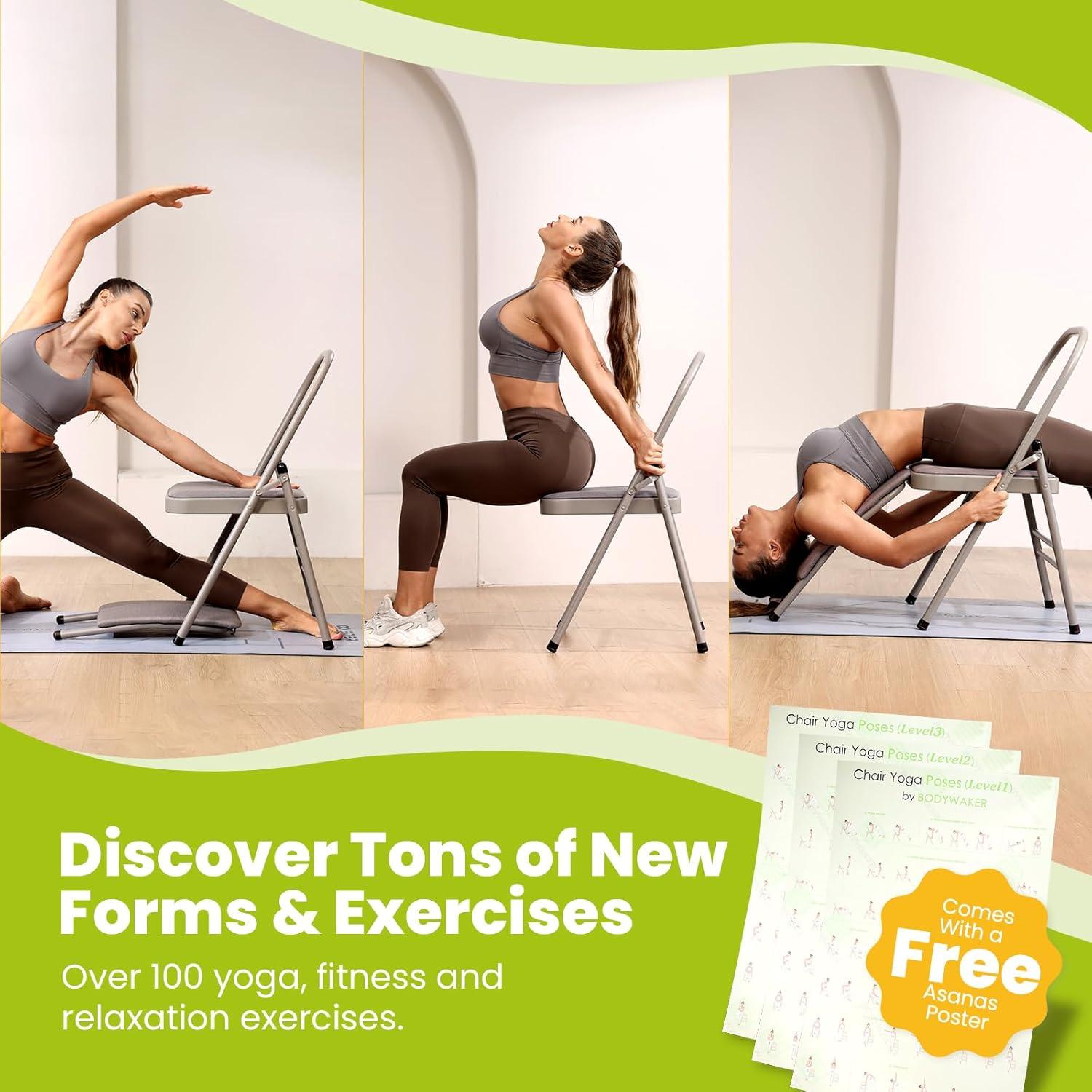 Silla de Yoga Plegable BODYWAKER con Soporte Lumbar