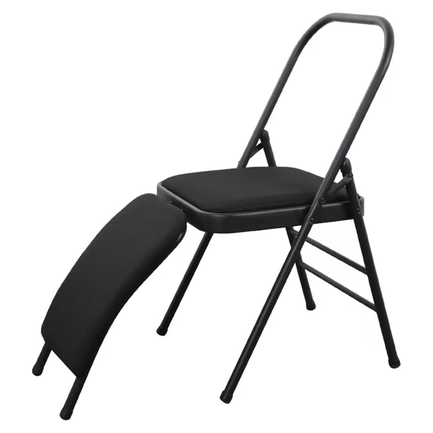 Silla de Yoga Plegable CIGOCIVI con Soporte Lumbar Negro