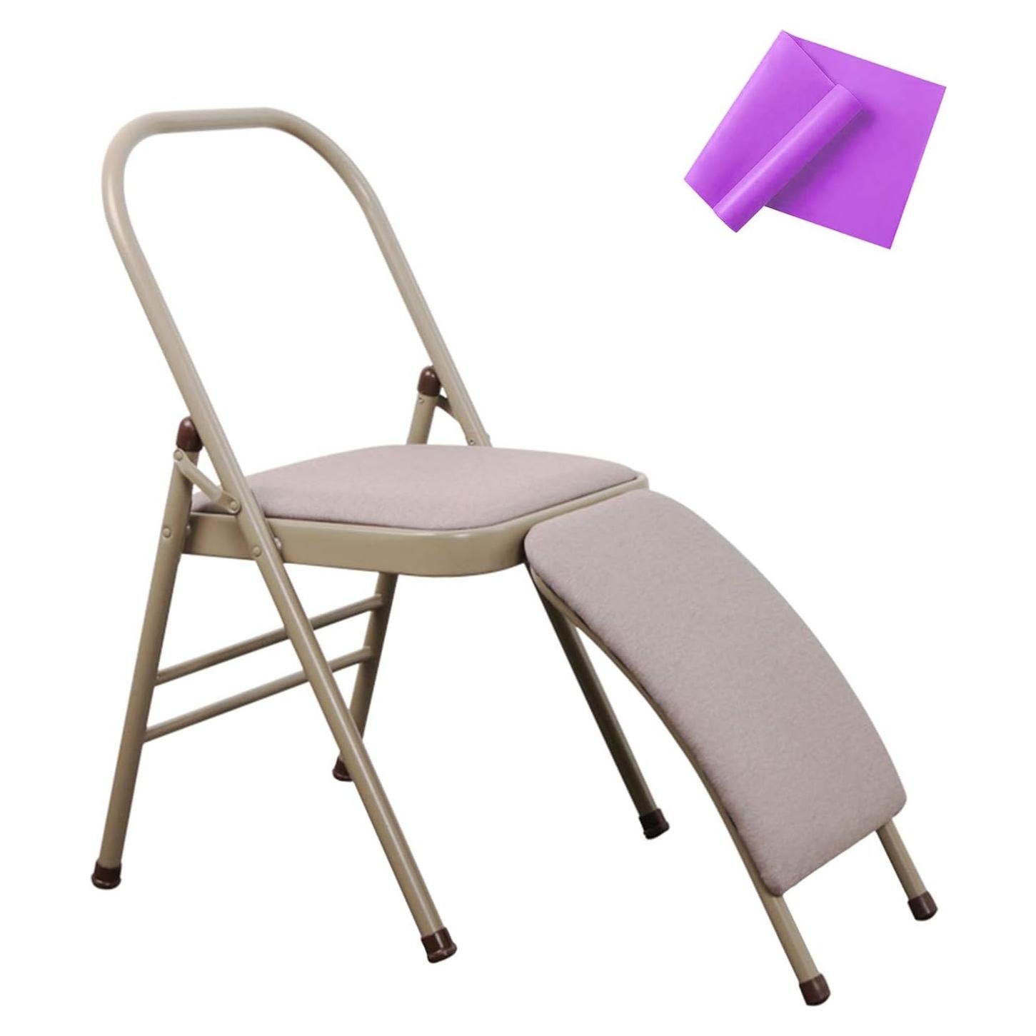 Silla Auxiliar de Yoga INNOLIFE Charles Plegable con Soporte Lumbar