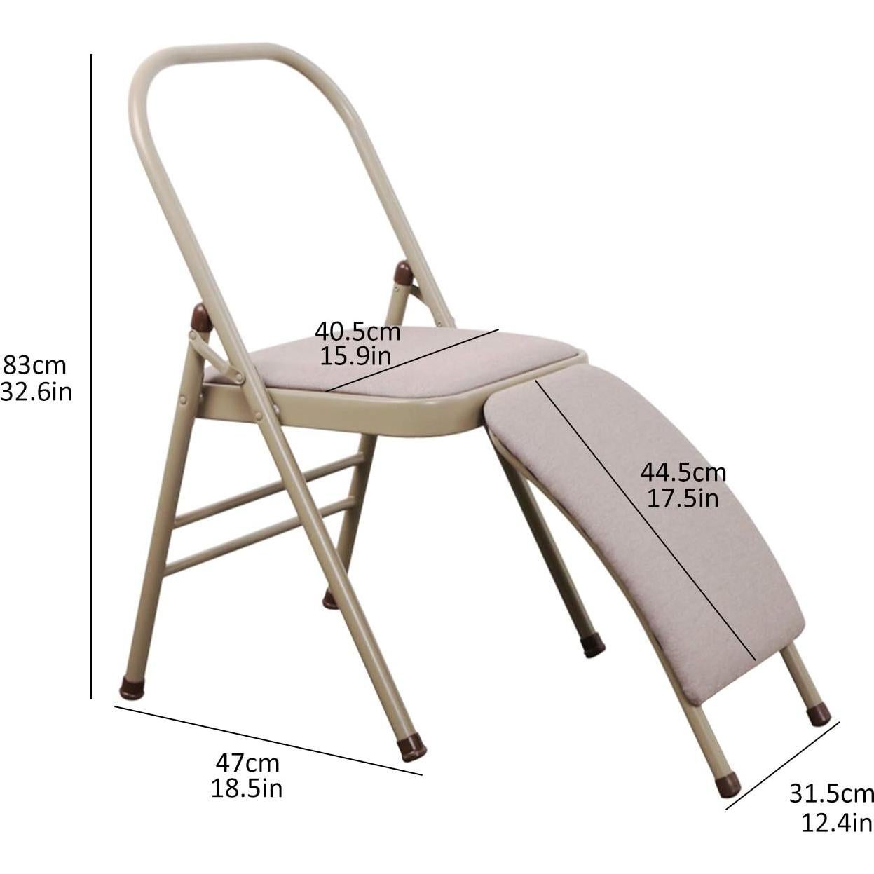 Silla Auxiliar de Yoga INNOLIFE Charles Plegable con Soporte Lumbar