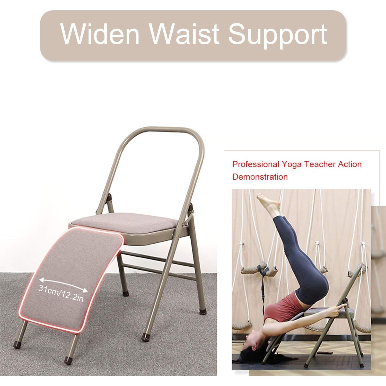 Silla Auxiliar de Yoga INNOLIFE Charles Plegable con Soporte Lumbar