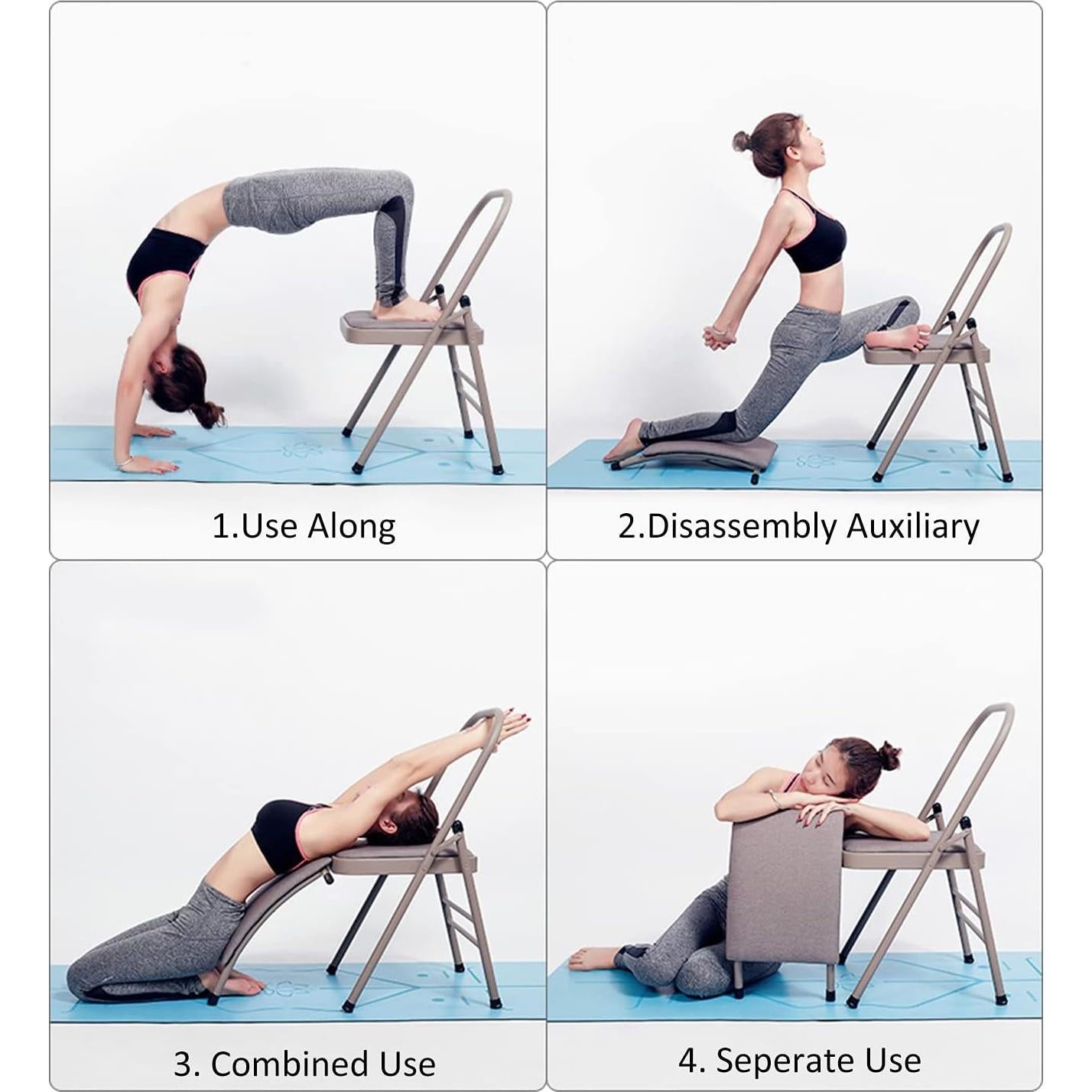 Silla Auxiliar de Yoga INNOLIFE Charles Plegable con Soporte Lumbar