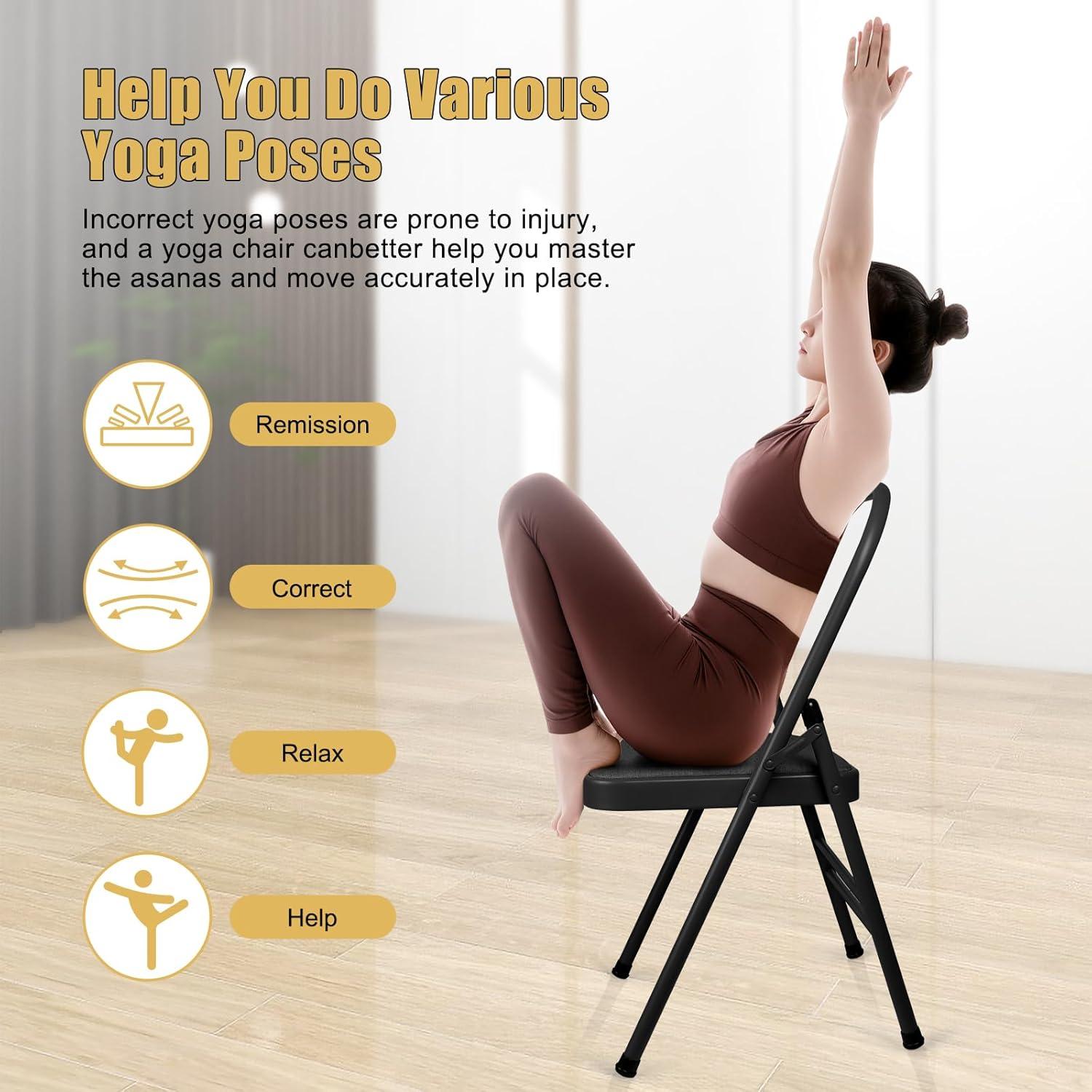 Silla de Yoga Plegable Innolife Sin Respaldo - Negro