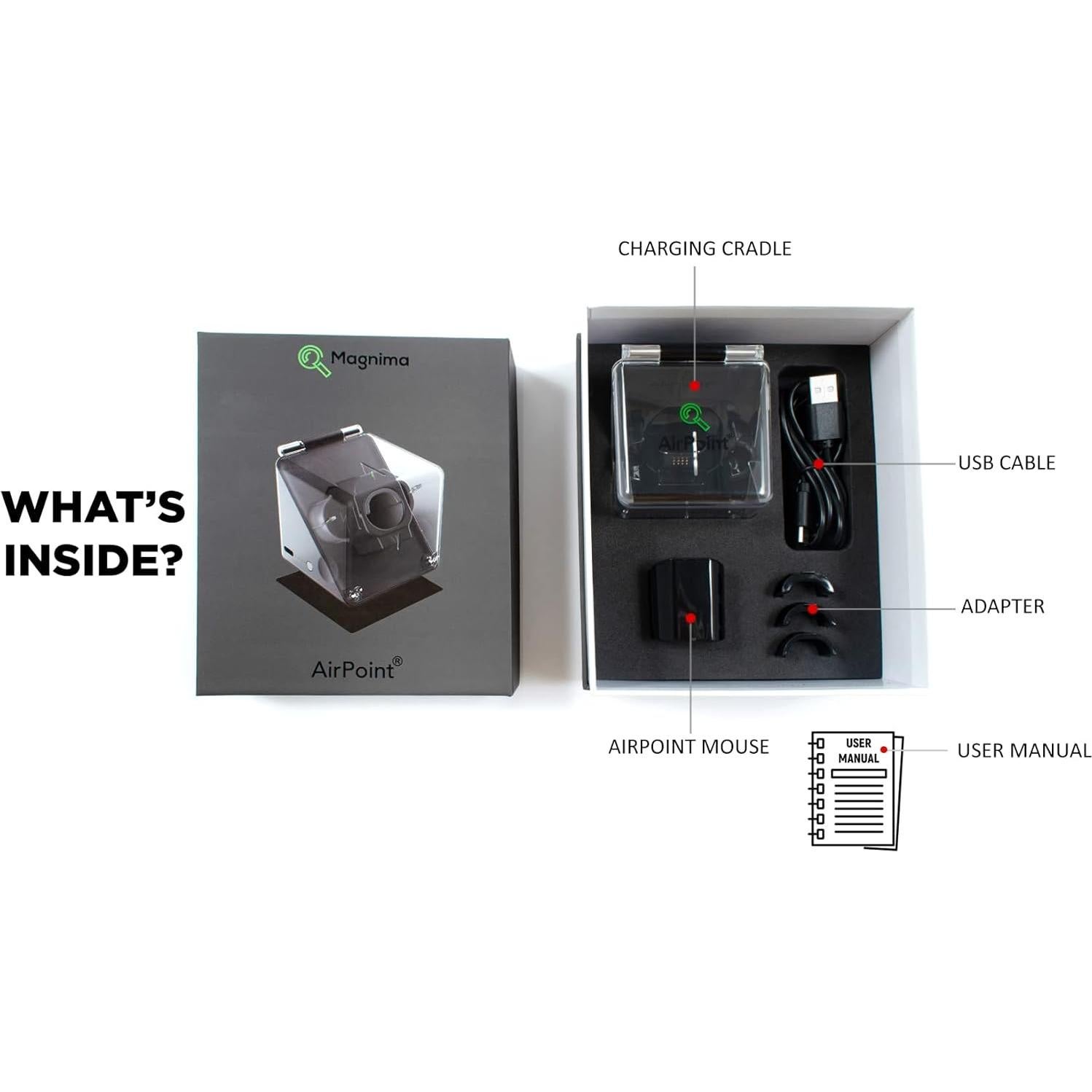 Anillo AirPoint Magnima Ratón Inalámbrico 3D Negro