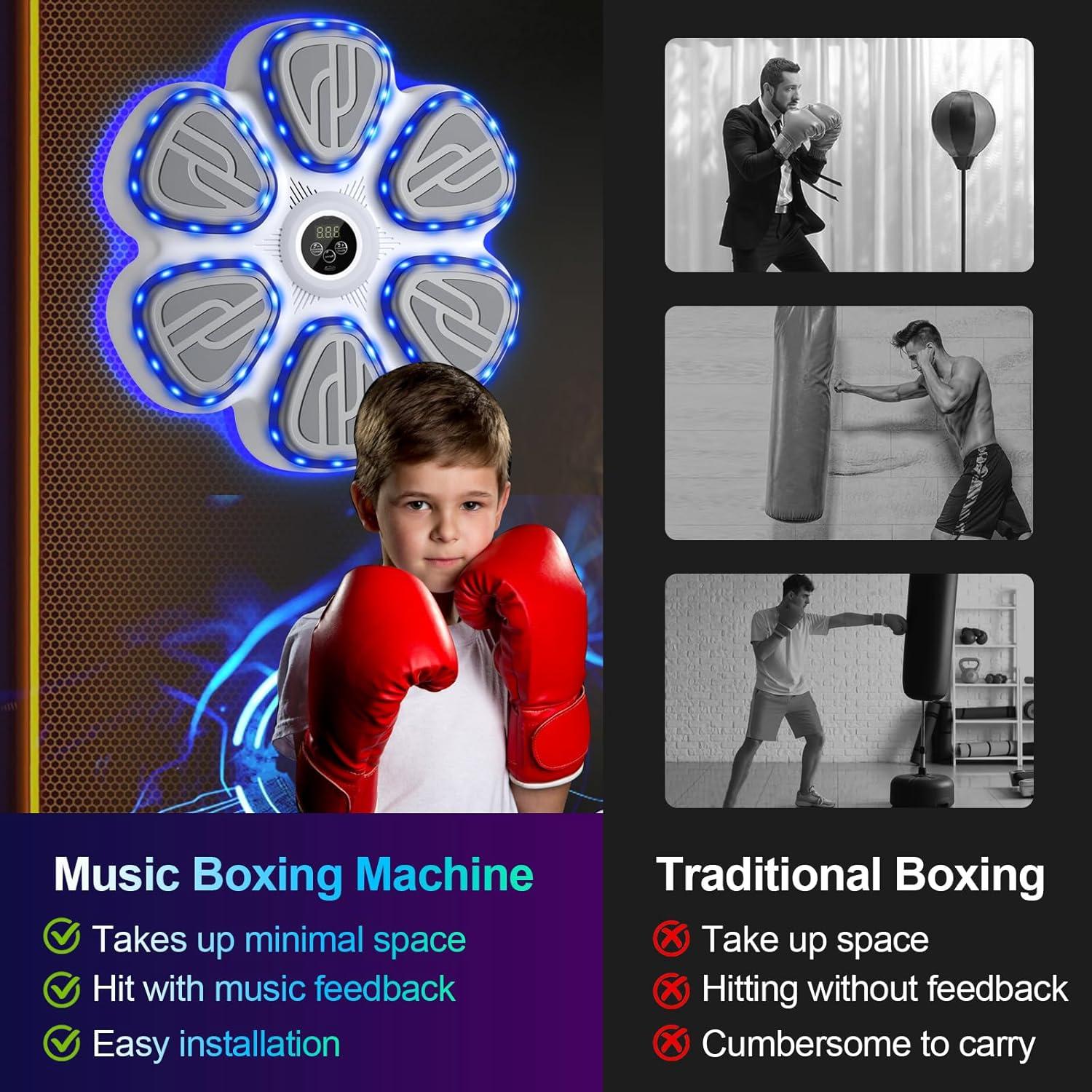 Máquina de Boxeo Musical Terrepulse con Bluetooth y LED
