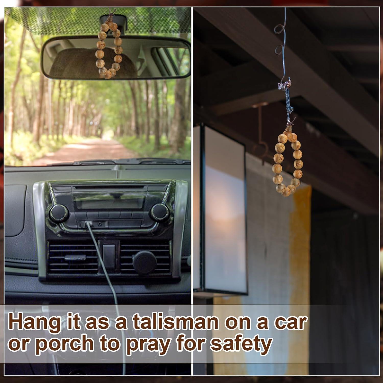 Juego de 2 Pulseras de Sándalo Verde Budista 15mm Landical