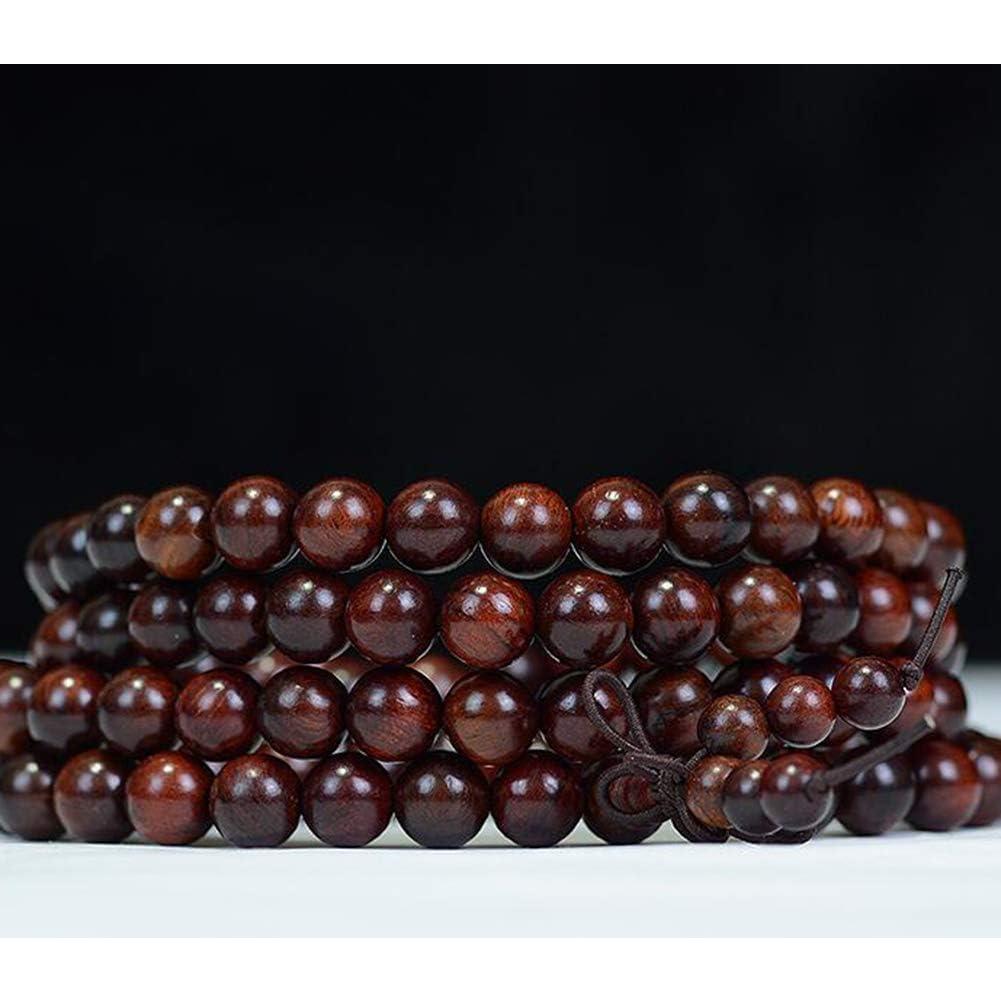 Collar de Cuentas de Mala JAJAFOOK 108 Cuentas de Caoba 12mm