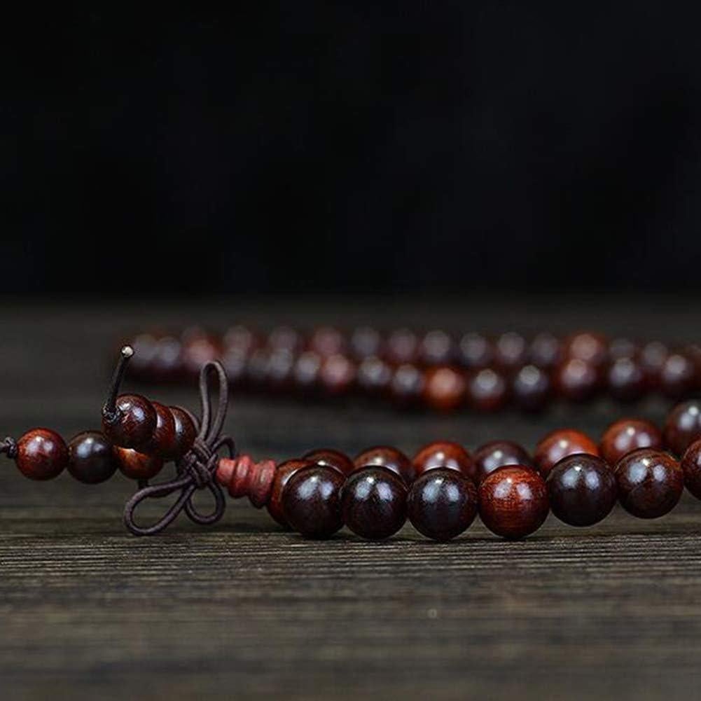 Collar de Cuentas de Mala JAJAFOOK 108 Cuentas de Caoba 12mm