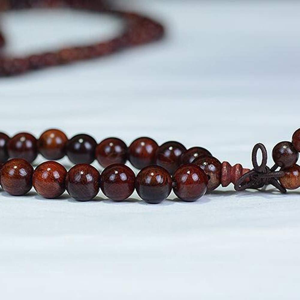 Collar de Cuentas de Mala JAJAFOOK 108 Cuentas de Caoba 12mm